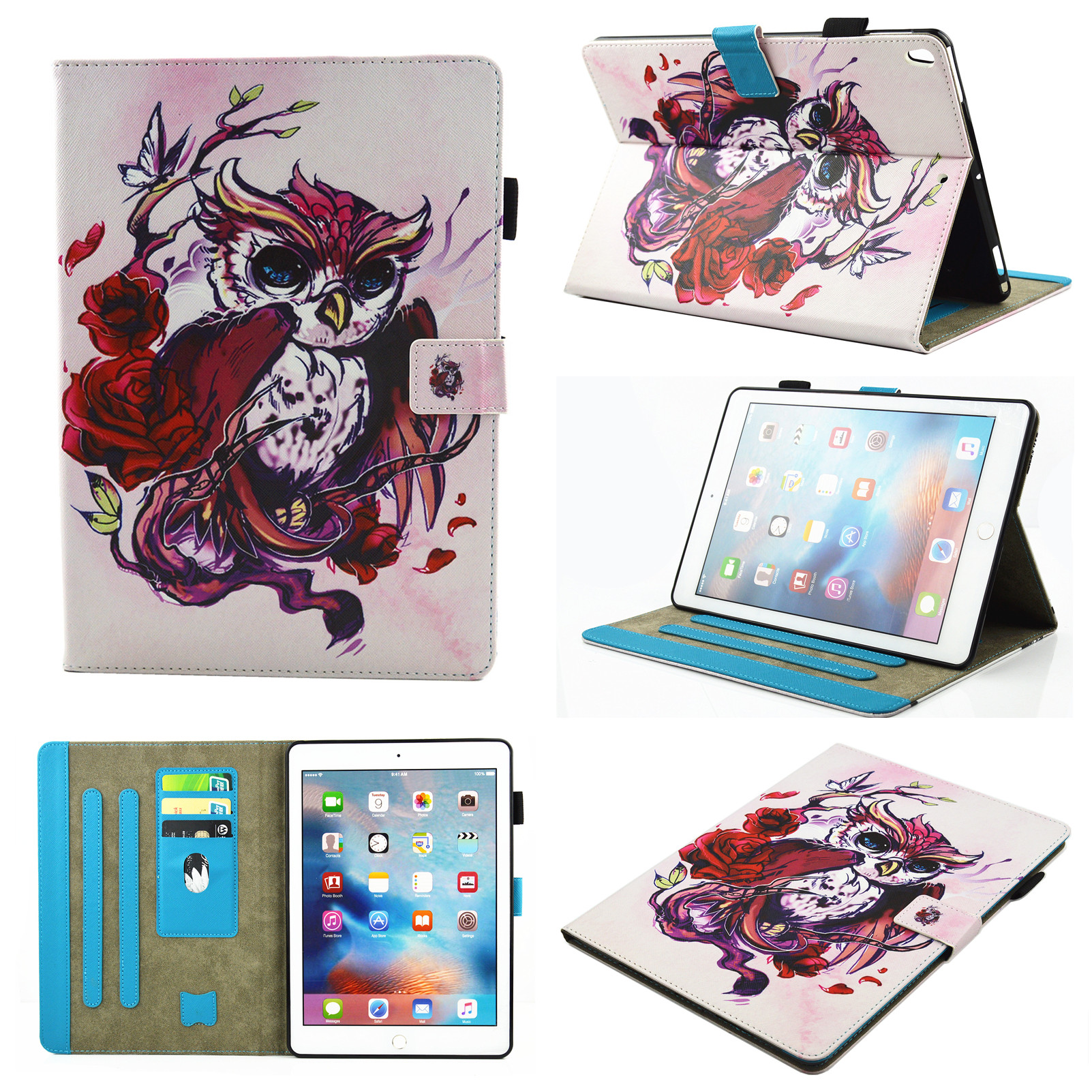 

Pattern Printing PU Leather Tablet Case Shell Auto Wake & Sleep for iPad Air 10.5 inch (2019) / Pro 10.5-inch (2017) - Butterflies and Owls, iPad Air 10.5 inch (2019)