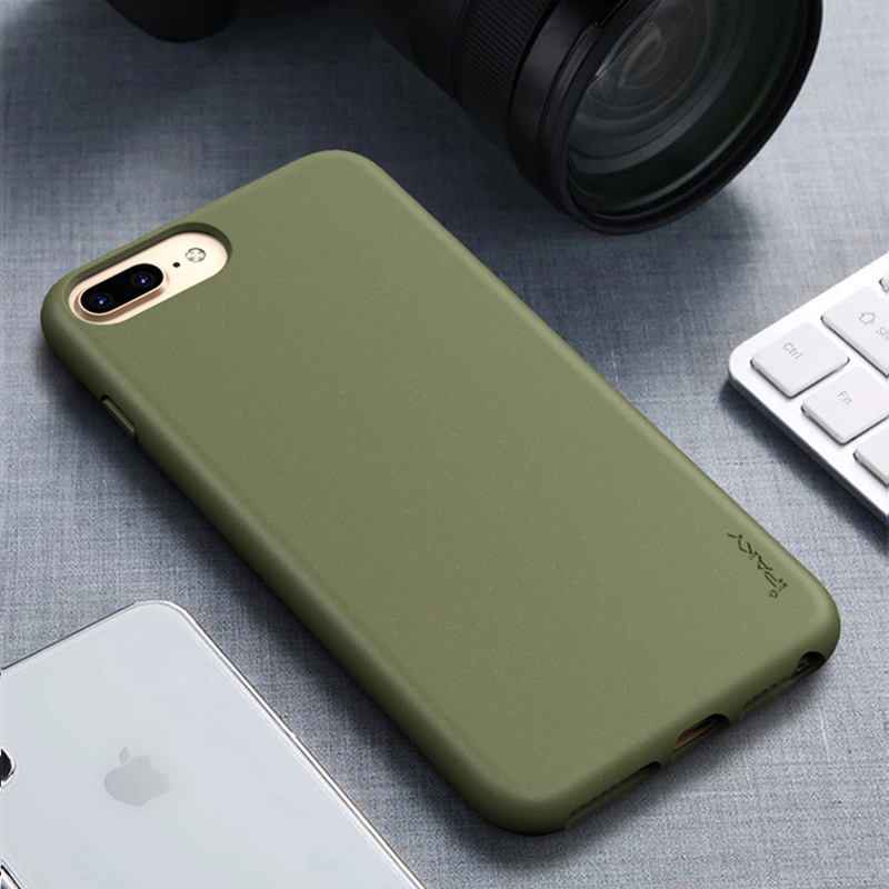 

IPAKY Matte Wheat Straw TPU Protection Phone Case for iPhone 8 Plus / 7 Plus - Army Green, iPhone 8 Plus 5.5 inch