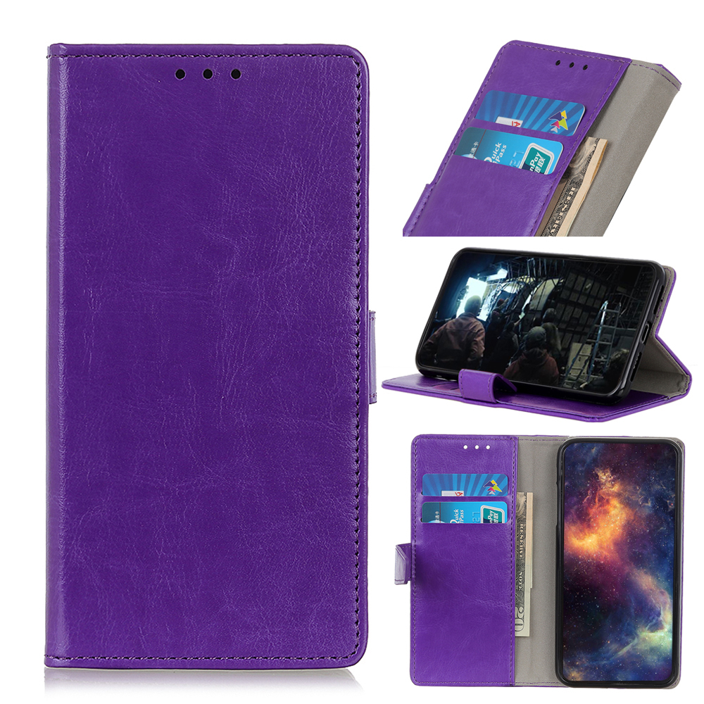 

Корпус Сумасшедшего Кожи Кожи Для Кожи Для Iphone 11 Pro Max 6,5 Дюйма (2019) - Пурпурный, iPhone 11 Pro Max 6.5 inch