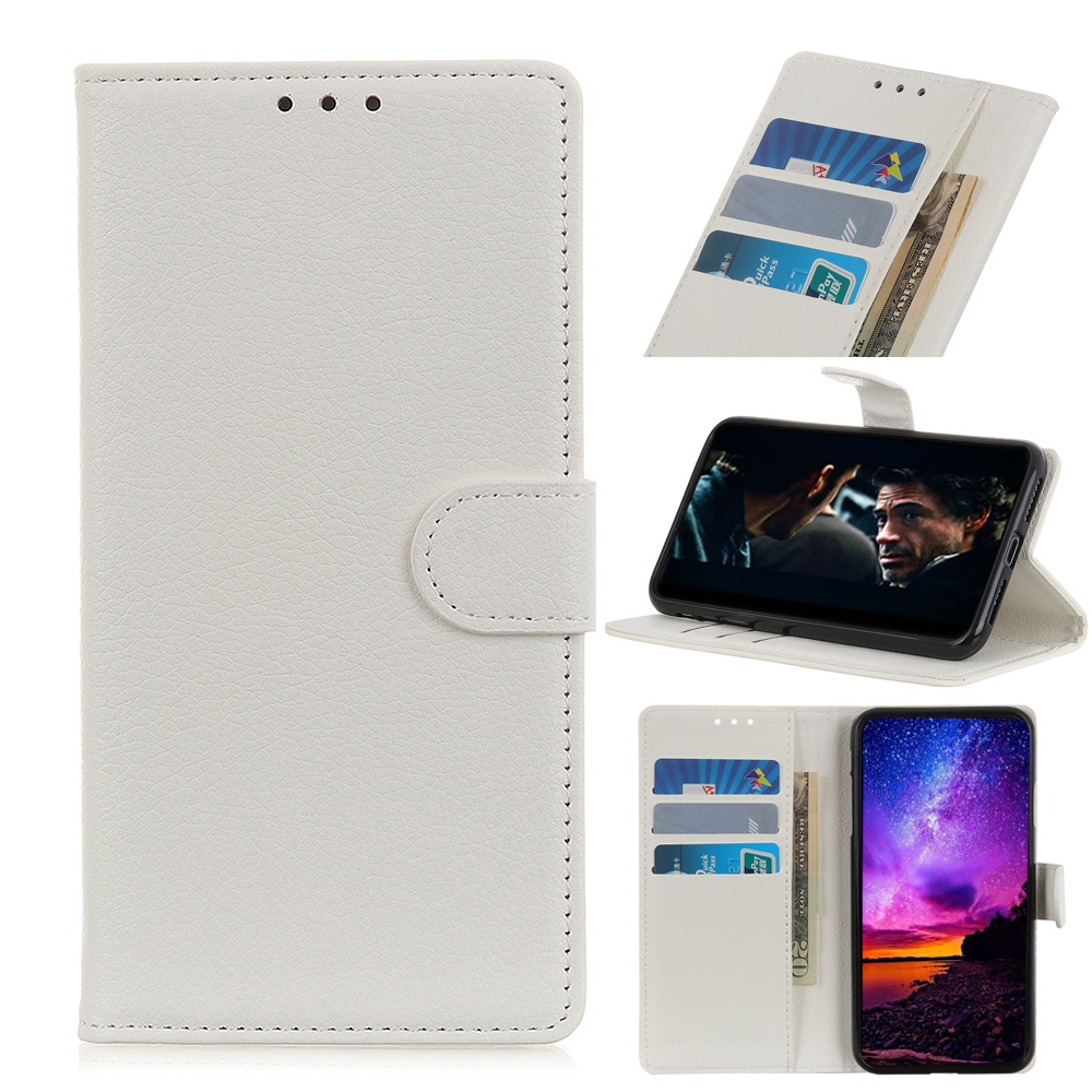 

Корпус Кожи Для Кожи Litchi Для IPhone 11 Pro 5,8 Дюйма (2019) - Белый, iPhone 11 Pro 5.8 inch