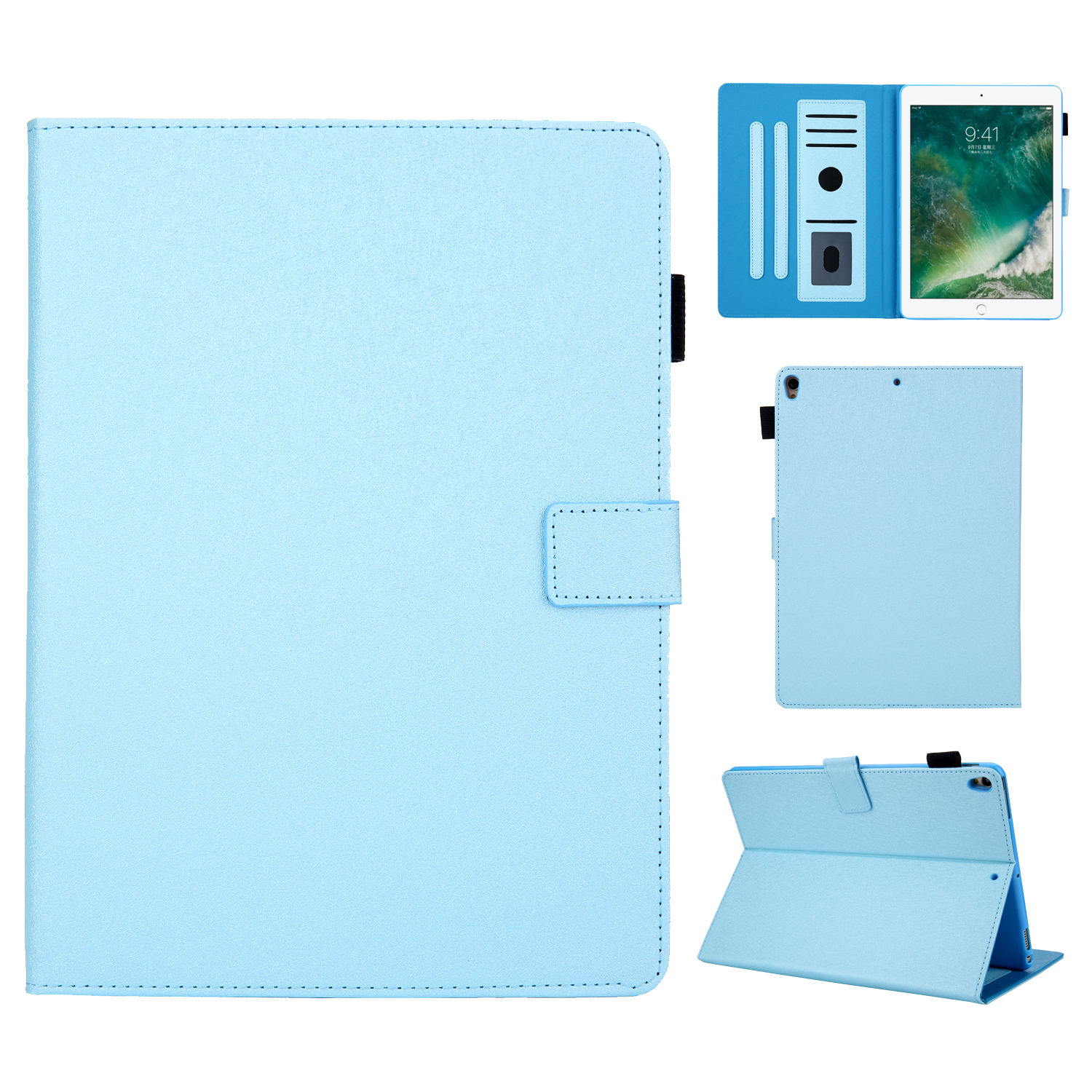 

Leather Flip Stand Cover Case for iPad Air 10.5 inch (2019) - Baby Blue, iPad Air 10.5 inch (2019)