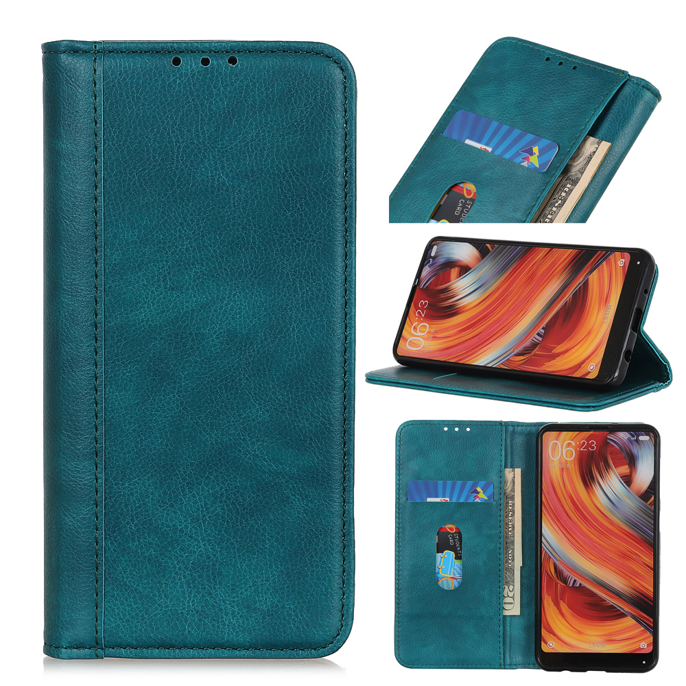 

Автоматически Поглощенные Личи Текстуры Сплит Кожаный Телефон Для IPhone 11 Pro Max 6,5 Дюйма (2019) - Зеленый, iPhone 11 Pro Max 6.5 inch