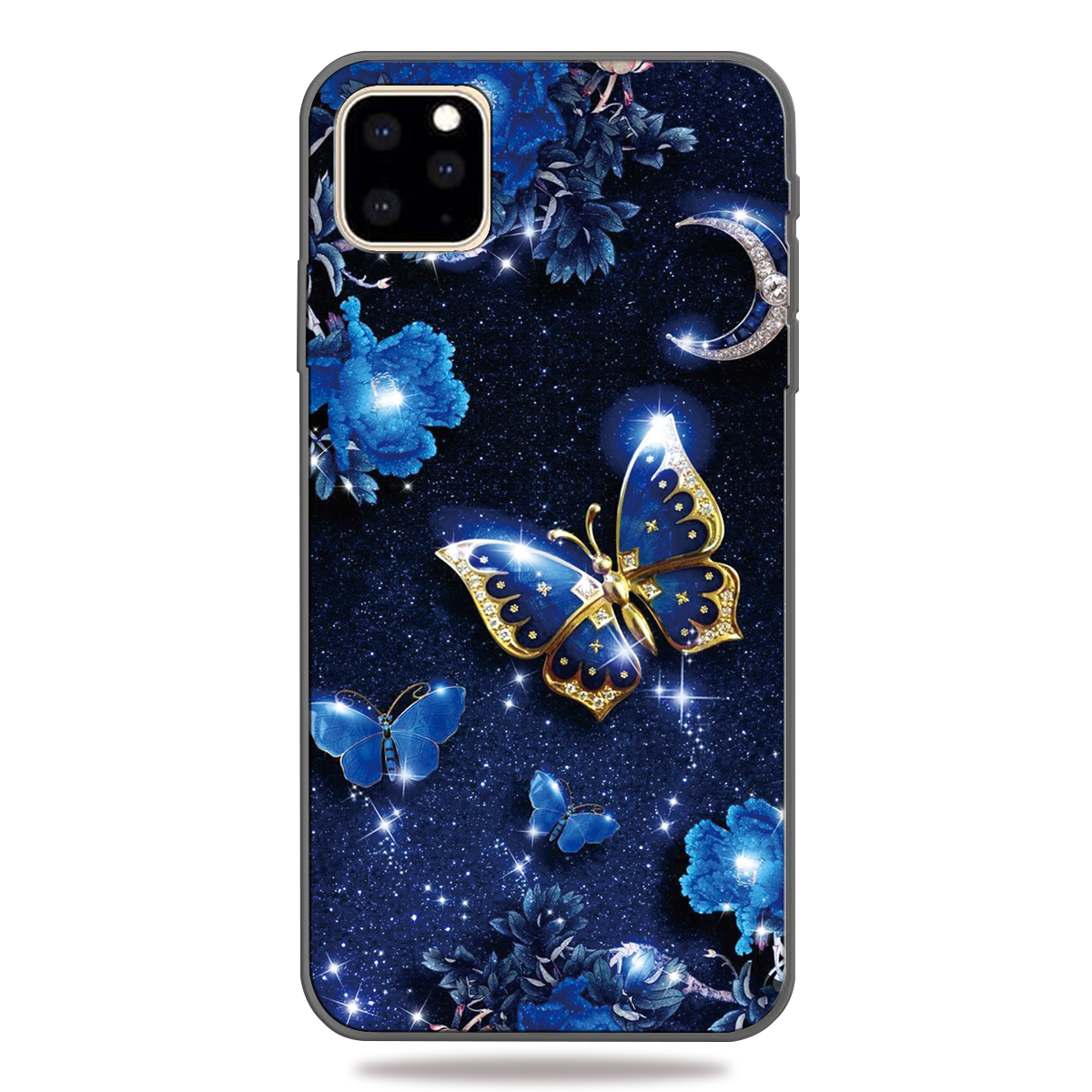 

Pattern Printing Flexible TPU Back Case for iPhone 11 Pro Max 6.5 inch (2019) - Blue Butterflies, iPhone 11 Pro Max 6.5 inch