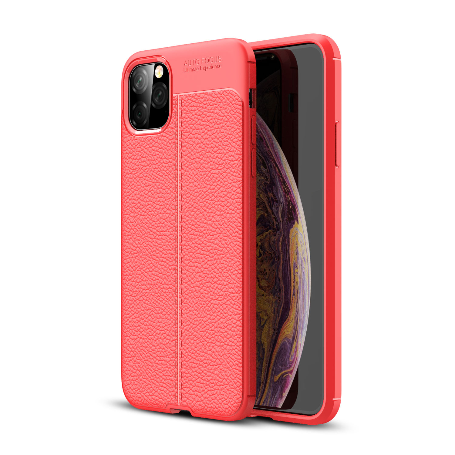 

Litchi Texture TPU Back Case for iPhone 11 Pro Max 6.5 inch (2019) - Red, iPhone 11 Pro Max 6.5 inch