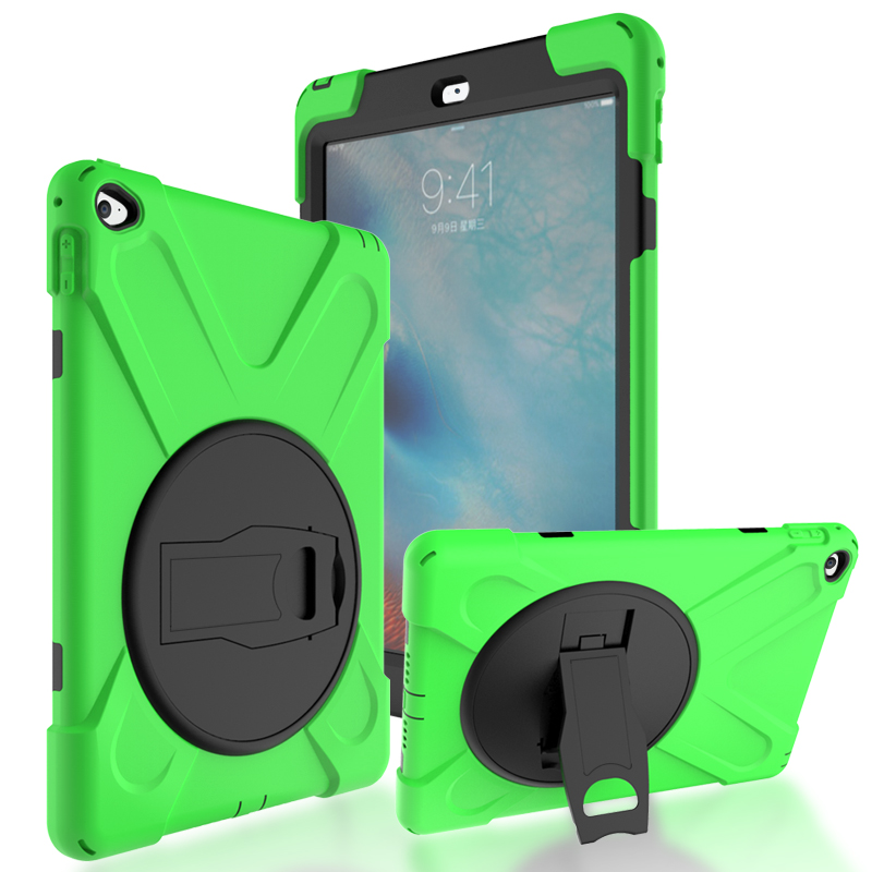 

360 ° Swivel PC + Silicone Combo Kickstand Tablet Shell Для Apple IPad Air 2 - Зеленый, iPad Air 2