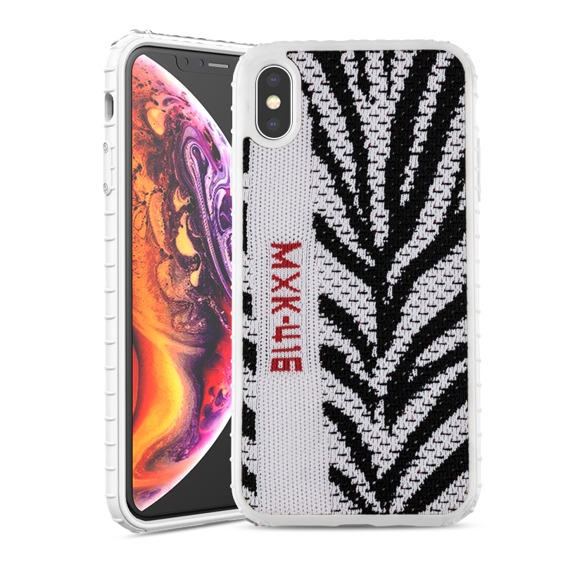 

IPaky Hard Plastic + TPU + Ткань Гибридный Чехол Для Телефона Для IPhone XS MAX - Белый, iPhone XS Max 6.5 inch