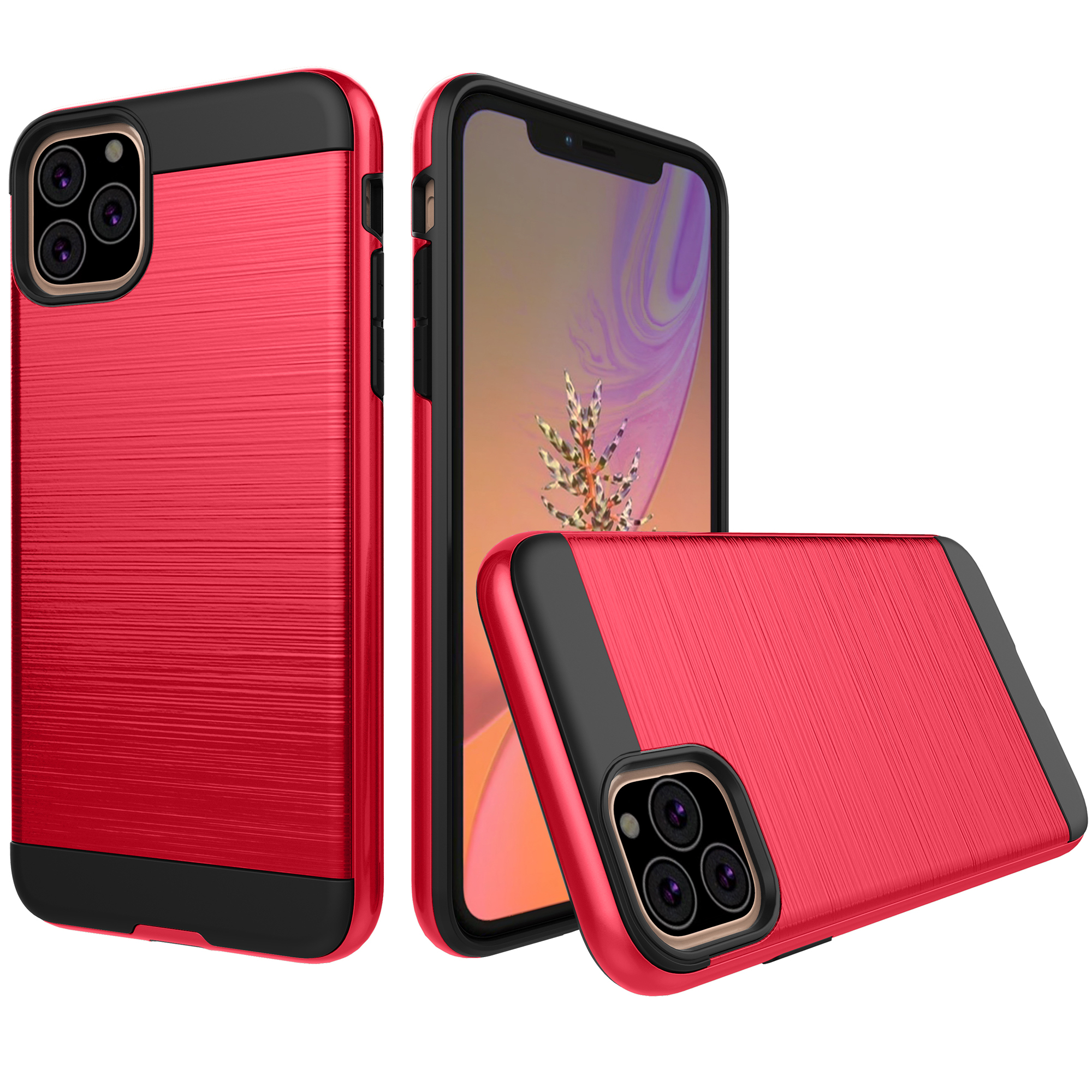 

гибридный корпус tpu + pc для iphone 11 6,1 дюйма (2019) - красный, iPhone 11 6.1 inch