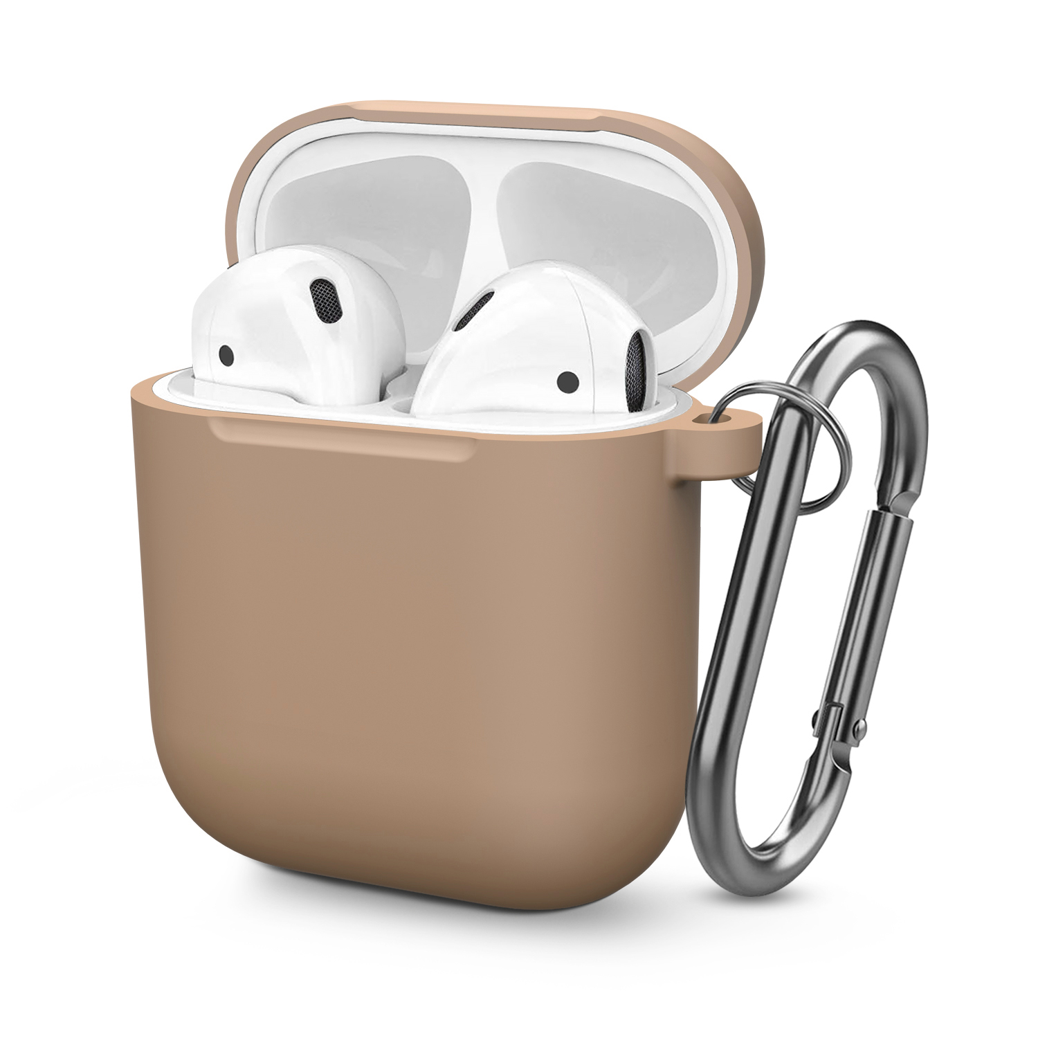 

Утолщенный Силиконовый Чехол Для Apple Airpods С Помощью Беспроводной Зарядки (2019) / AirPods С Зарядным Видом (2019) (2016) - Цвет Хаки, Apple AirPods with Charging Case (2019)