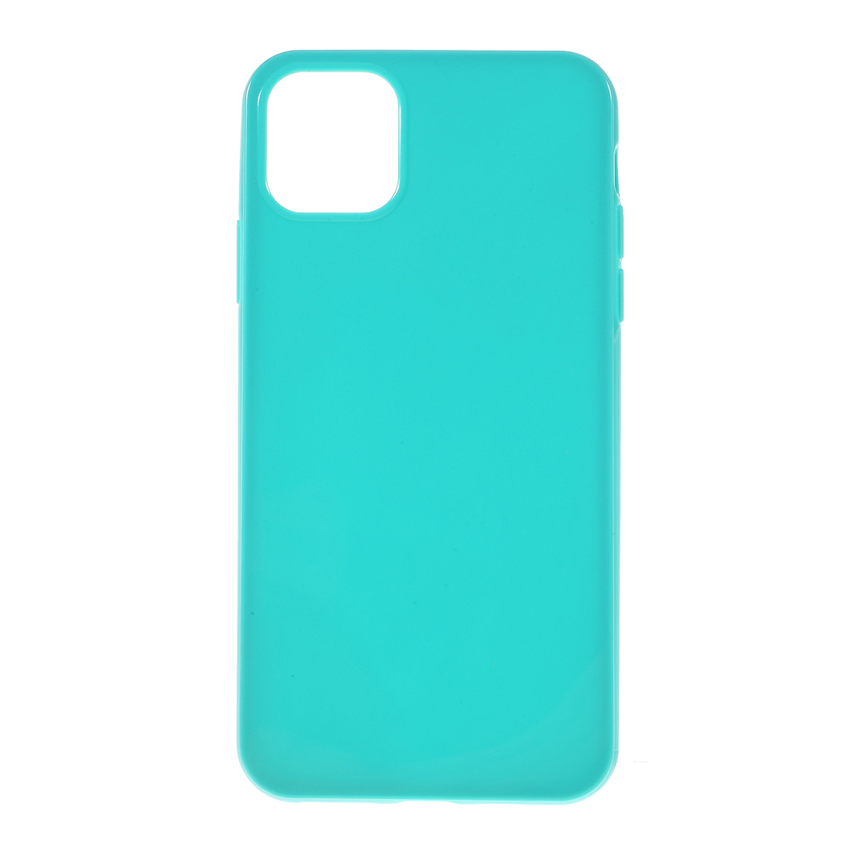 

Solid Color TPU Case for iPhone 11 6.1 inch (2019) Flexible Shock-Absorption Phone Cover - Cyan, iPhone 11 6.1 inch