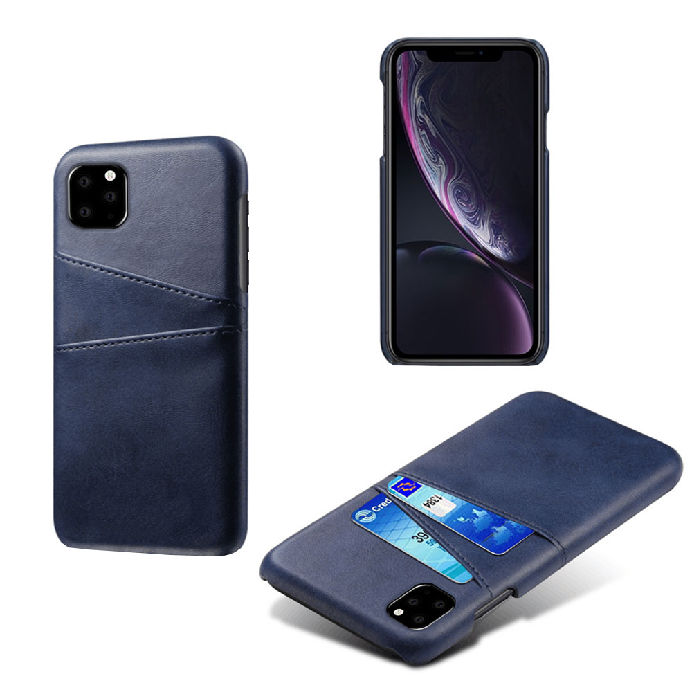 

Двойные Слоты с Двойным Картом KSQ PU Cake Coathed PC Case Для Iphone 11 Pro Max 6,5 Дюйма (2019) - Синий, iPhone 11 Pro Max 6.5 inch