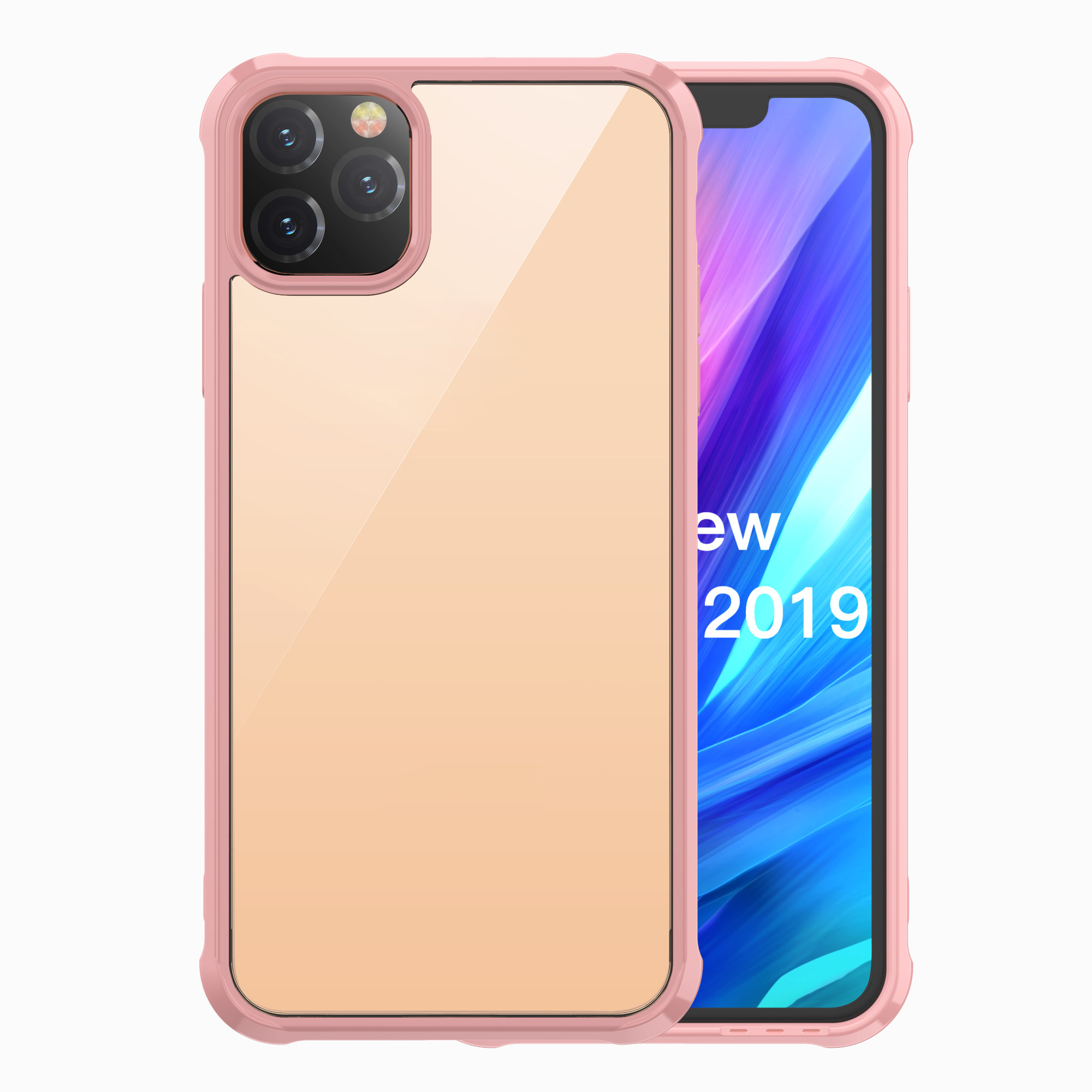 

LEEU DESIGN Air Cushion Shockproof Acrylic Phone Shell Case for iPhone 11 Pro 5.8 inch (2019) - Pink, iPhone 11 Pro 5.8 inch