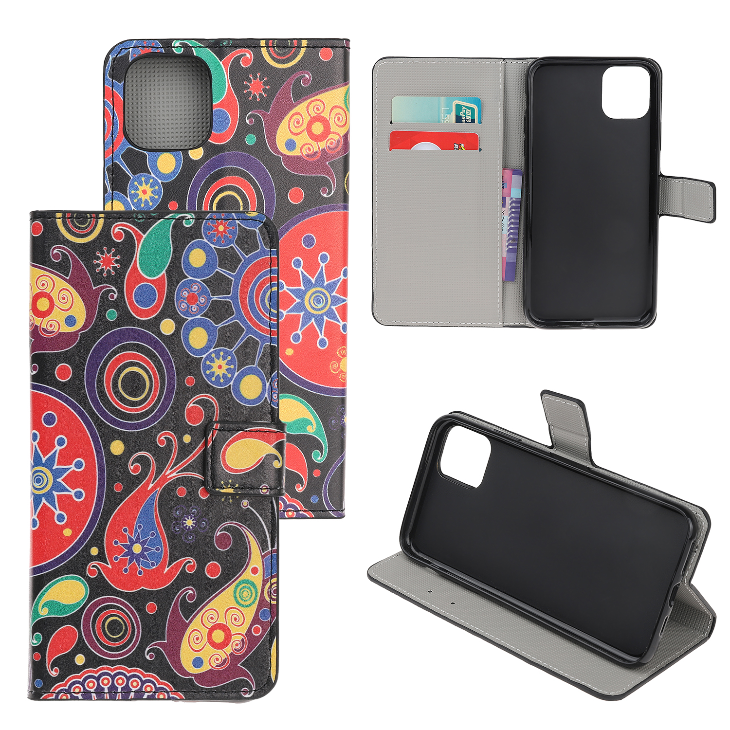 

Печать Стиль PU Кожи Flip Phone Cover [Стенд Кошелек] Для IPhone 11 Pro 5,8 Дюйма (2019) - Пейсли Цветок, iPhone 11 Pro 5.8 inch