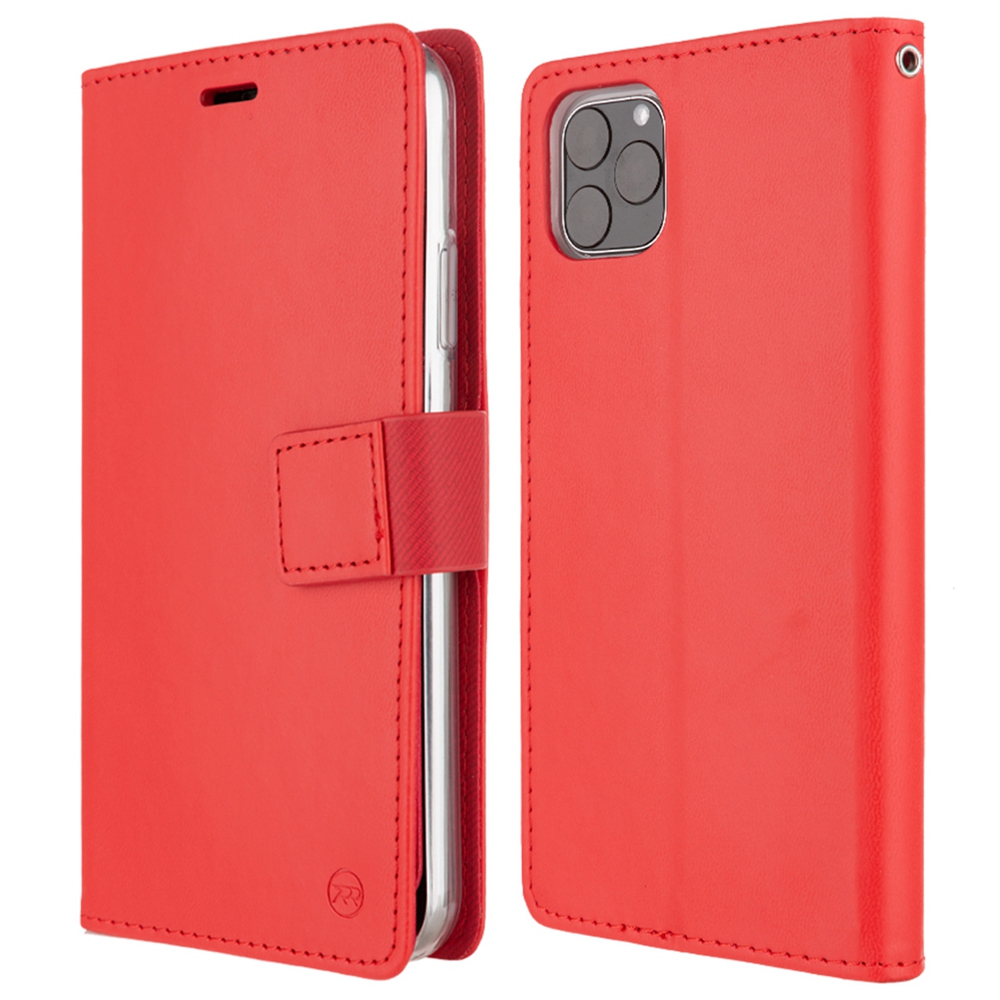 

ROAR Solid Color Wallet Stand PU Leather Case for iPhone 11 6.1 inch (2019) - Orange, iPhone 11 6.1 inch