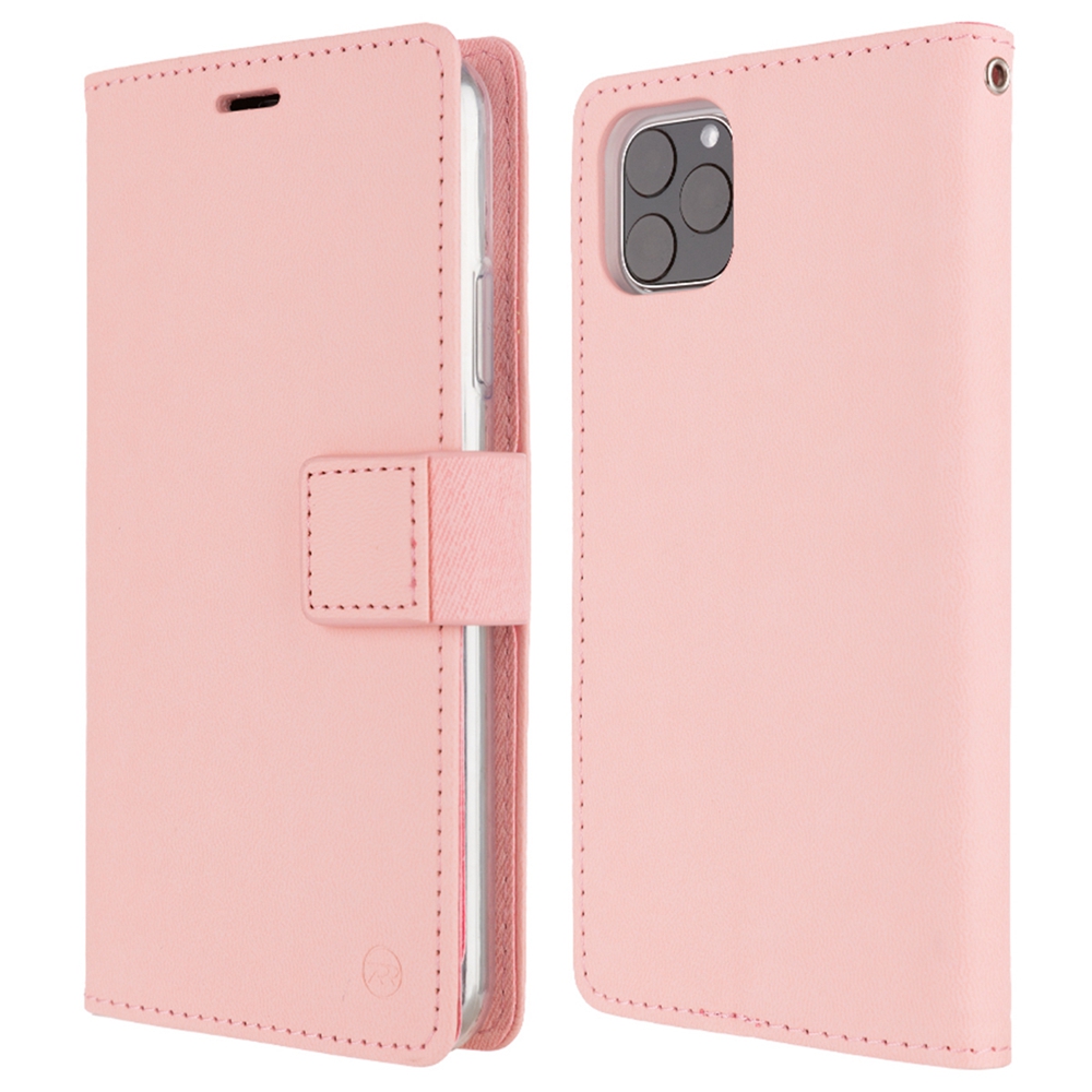 

ROAR Solid Color Wallet Stand PU Leather Case for iPhone 11 6.1 inch (2019) Cell Phone Accessory - Pink, iPhone 11 6.1 inch