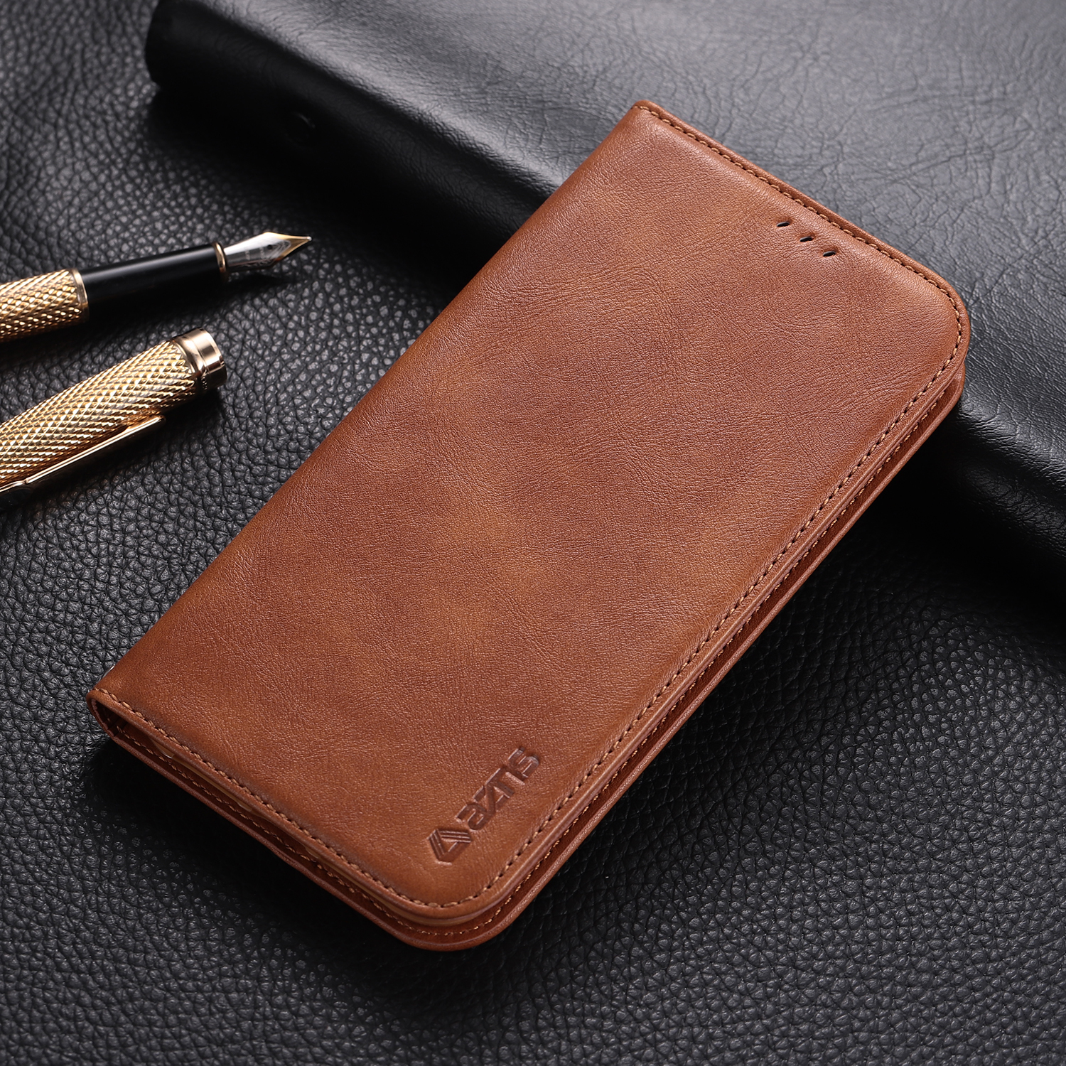 

AZNS Retro Style PU Leather Card Holder Phone Cover for Apple iPhone 11 Pro 5.8 inch (2019) - Brown, iPhone 11 Pro 5.8 inch