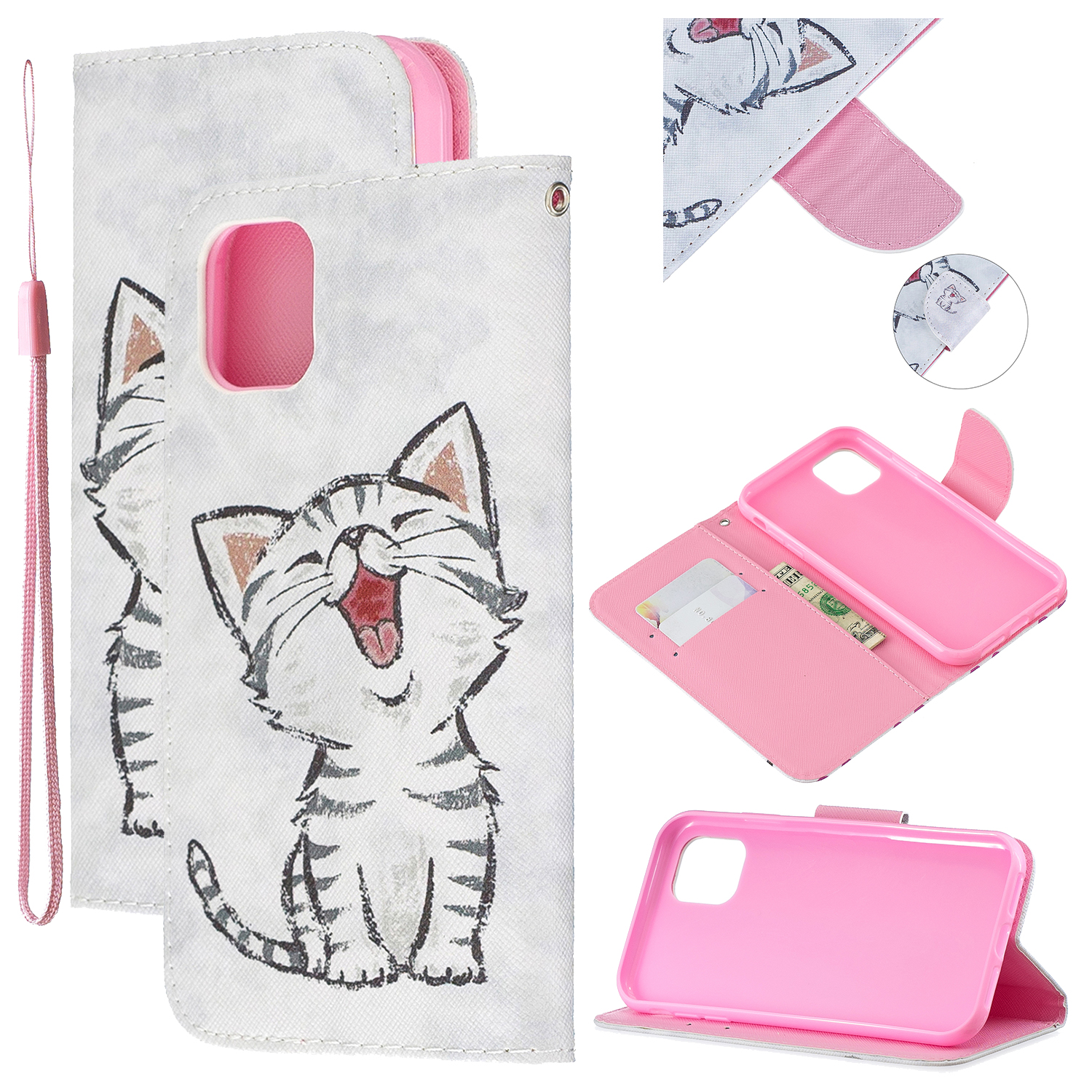

Pattern Printing Flip Leather Wallet Stand Protective Case for iPhone 11 6.1 inch (2019) - Cat, iPhone 11 6.1 inch