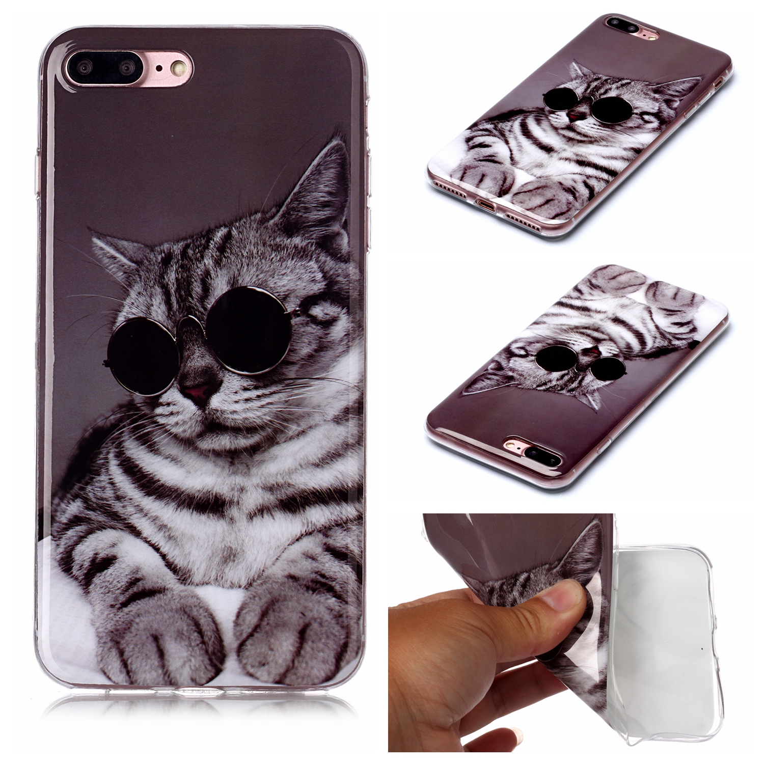 

Animal Pattern IMD Soft TPU Phone Casing for iPhone 8 Plus/7 Plus 5.5 inch - Cat, iPhone 8 Plus 5.5 inch