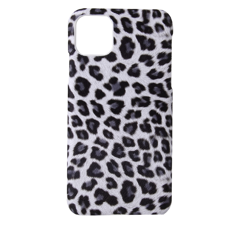 

For iPhone 11 Pro Max 6.5 inch (2019) PU Leather Coated Hard PC Case Shell - Small Dots White Leopard Texture, iPhone 11 Pro Max 6.5 inch