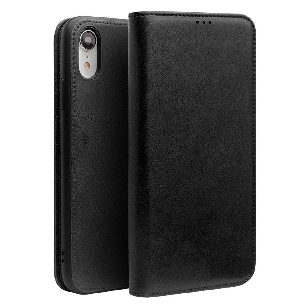 

QIALINO Micro Fiber Leather Stand Phone Case for iPhone XR 6.1 inch - Black, iPhone XR 6.1 inch