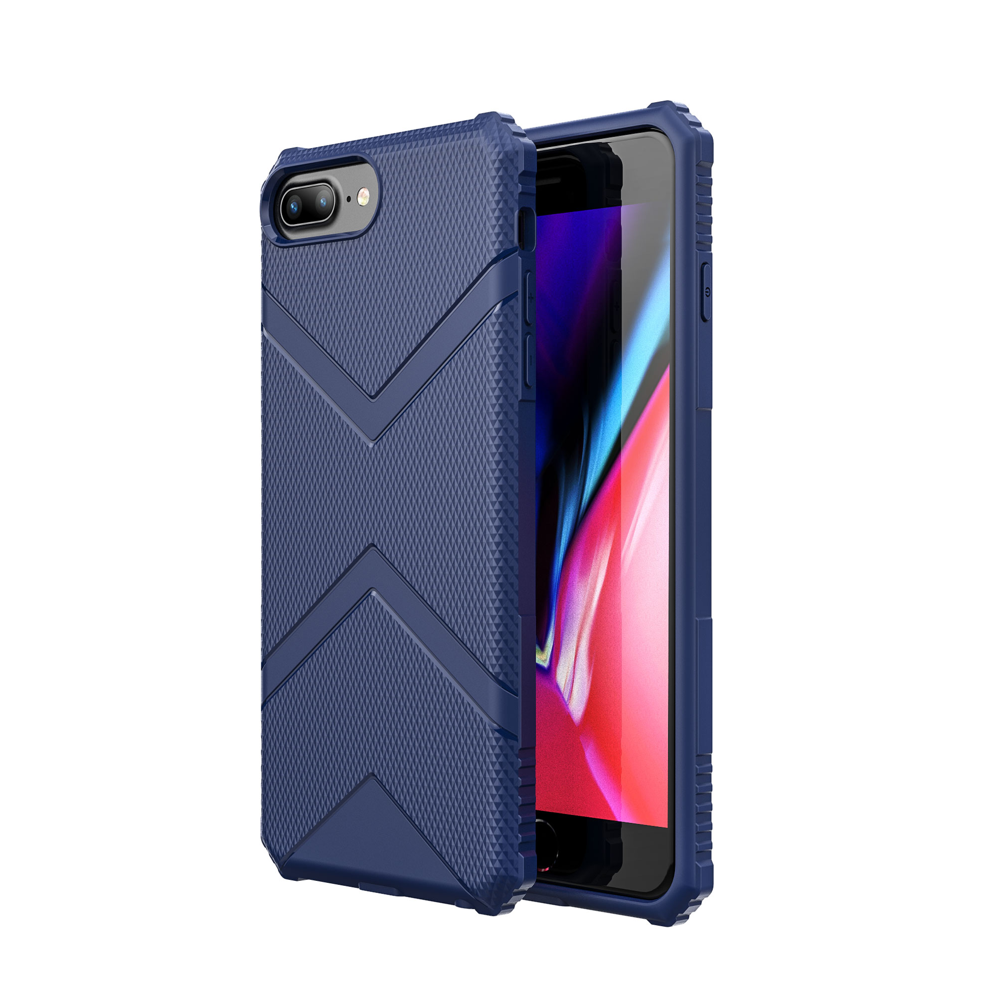

Shield Series Soft TPU Cound Councle Shell Для IPhone 8 Plus / 7 Plus 5,5 Дюйма - Синий, iPhone 8 Plus 5.5 inch