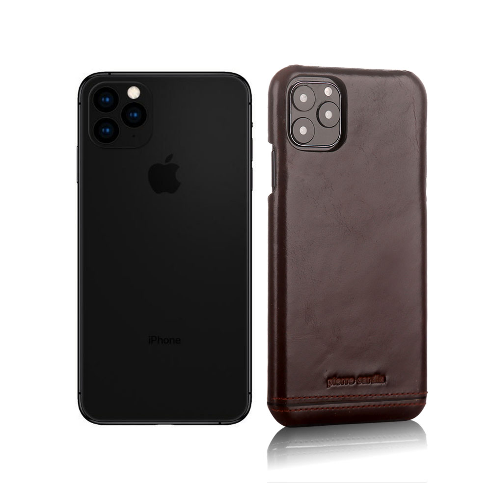 

Pierre Cardin Натуральная Кожа С Покрытием ПК На Заднем Плате Для Телефона Для Apple IPhone 11 Pro Max 6,5 Дюйма - Кофе, iPhone 11 Pro Max 6.5 inch