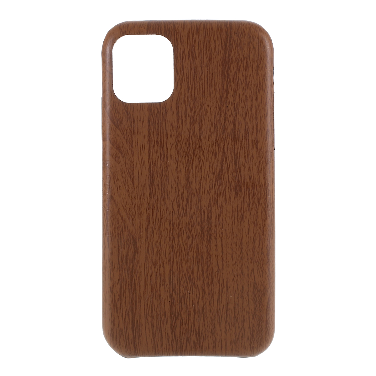 

Wood Surface Leather Coated PC Phone Shell Cover for iPhone 11 Pro 5.8 inch - Dark Brown, iPhone 11 Pro 5.8 inch