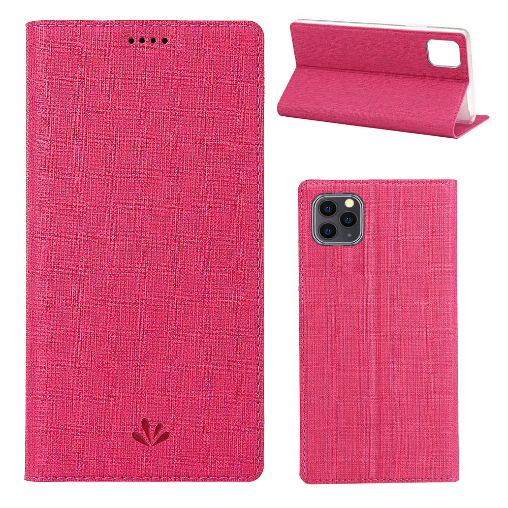 

Vili DMX Cross Cross Texture Face Case С Слотом Для Карточек Для IPhone 11 Pro Max 6,5 Дюйма - Роза, iPhone 11 Pro Max 6.5 inch