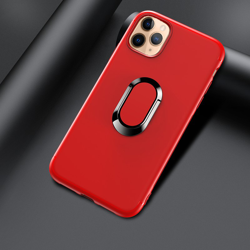 

Magnetic Ring Holder TPU PC Hard Casing Shell Car Bracket for iPhone 11 Pro 5.8 inch - Red, iPhone 11 Pro 5.8 inch