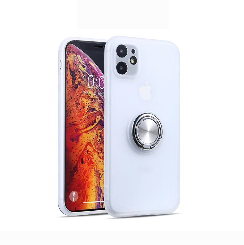 

Уход За Кожей PC + TPU Кольцо Для Пальцев Combo Чехол Для IPhone 11 Pro Max 6,5 Дюйма - Белый, iPhone 11 Pro Max 6.5 inch