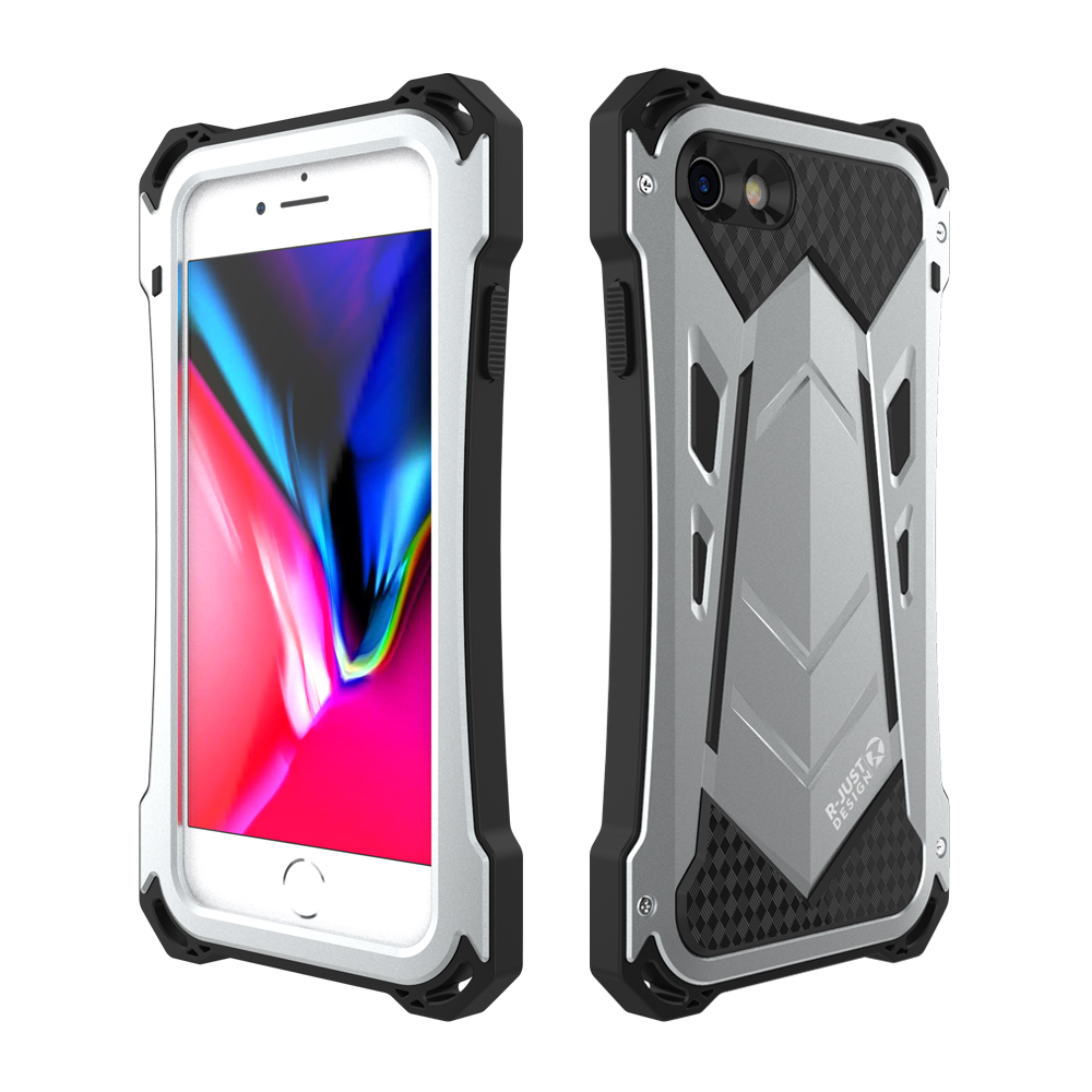 

R-JUST Shockproof Anti-dust Cover for iPhone 8/7/iPhone SE 2 (2020) - Silver, iPhone 8 4.7 inch