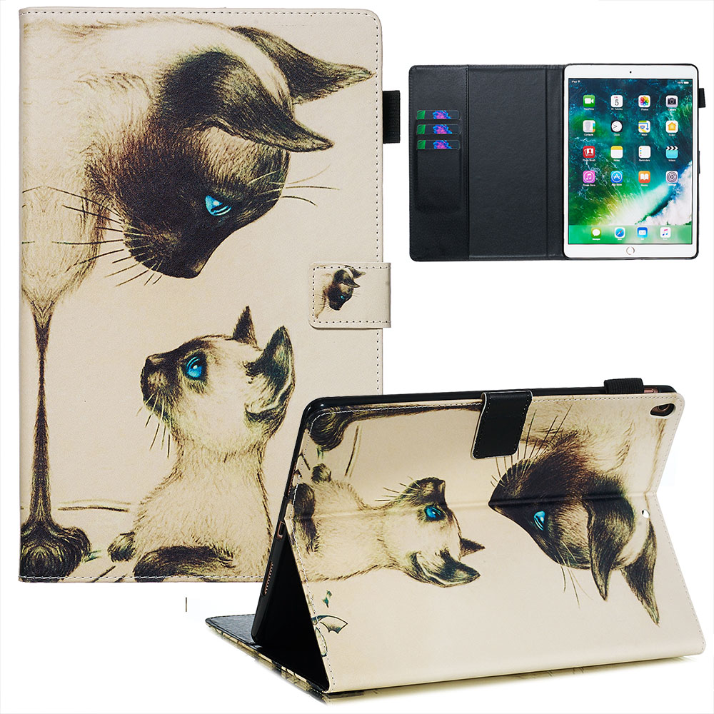 

Printing PU Leather Cover for iPad Air 10.5 inch (2019)/iPad Pro 10.5-inch (2017) - Cat with Blue Eyes, iPad Air 10.5 inch (2019)