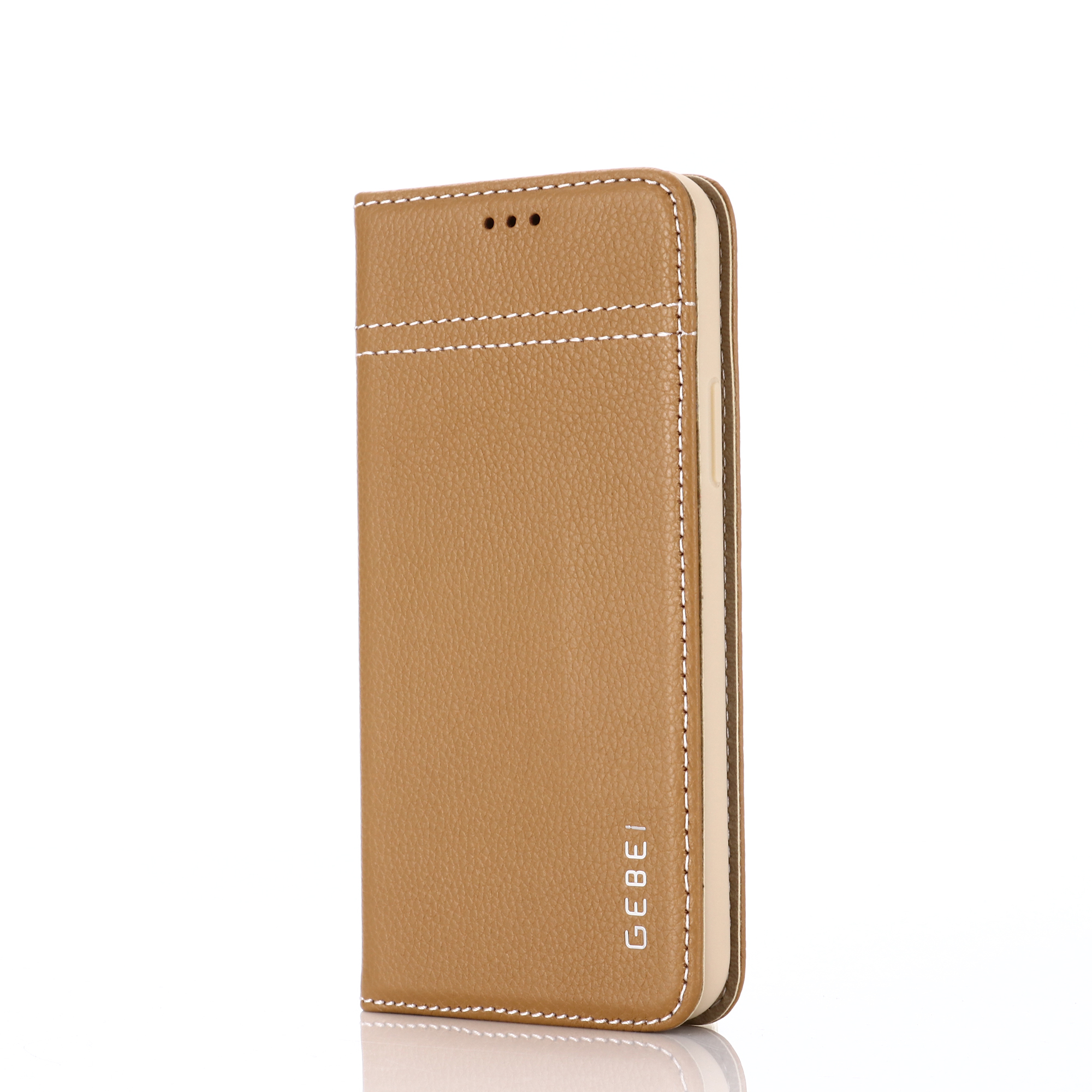 

Gebei Wanship Series Healine Кожаный Чехол Для Кожи С Слотами Для Карточек Для IPhone 11 6.1-дюймовый - Коричневый, iPhone 11 6.1 inch