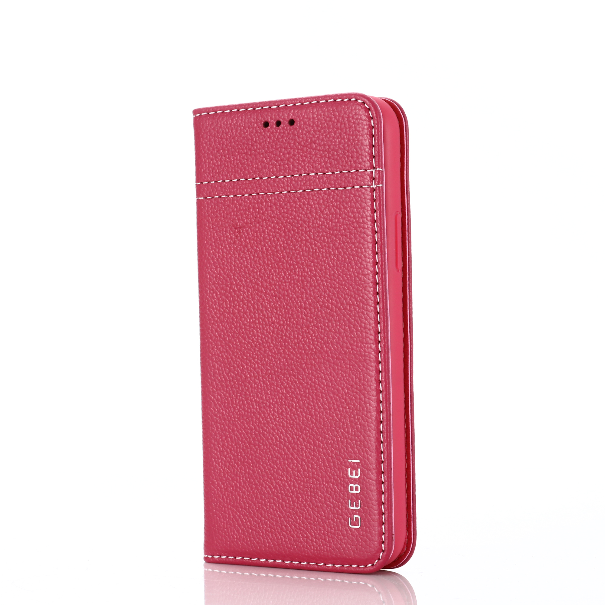 

Gebei Wanship Series Натуральная Кожаный Чехол Для Кожи С Слотами Для Карточек Для IPhone 11 Pro 5,8-дюймовый - Роза, iPhone 11 Pro 5.8 inch