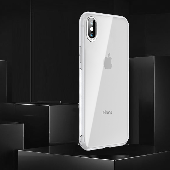 

SULADA Shield Series Plating Camera Protection TPU Phone Case for iPhone X/XS 5.8 inch - Silver, iPhone X