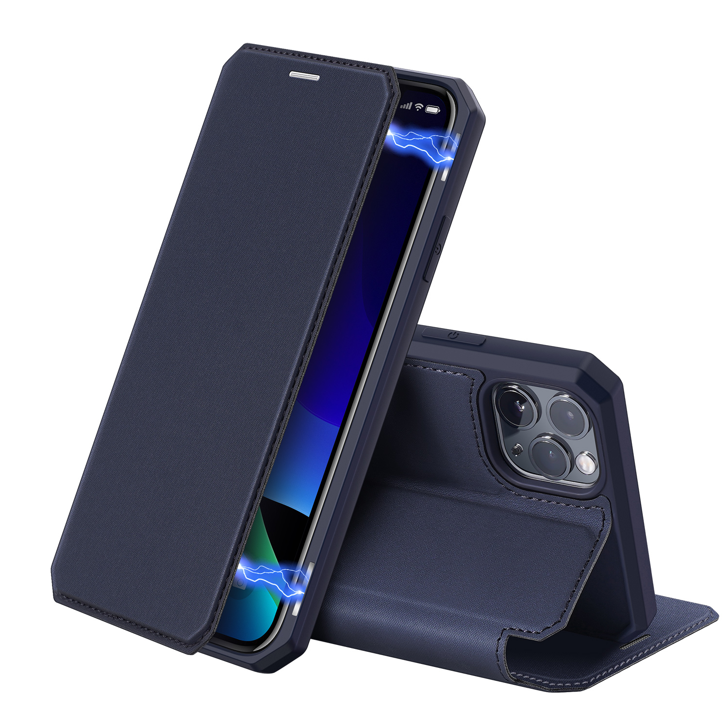 

DUX DUCIS Skin X Series Leather Stand Card Holder Magnetic Flip Shell for iPhone 11 Pro 5.8 inch (2019) - Blue, iPhone 11 Pro 5.8 inch