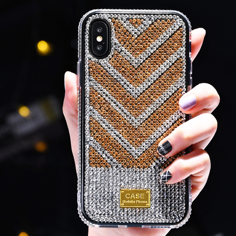 

Chinestone Decor Hybrid Shell Cound Для IPhone XS MAX 6,5 Дюйма - Золото, iPhone XS Max 6.5 inch