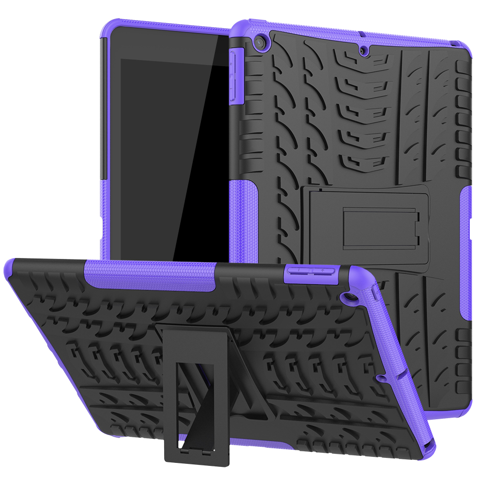 

Anti-slip PC + TPU Hybrid Case with Kickstand for iPad 10.2 (2020) (2019) - Purple, iPad 10.2 (2019)