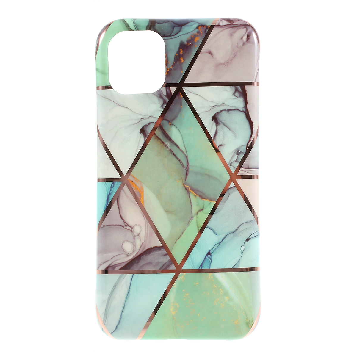 

Flower Series Electroplating TPU Phone Case for iPhone 11 Pro 5.8-inch - Green/Blue, iPhone 11 Pro 5.8 inch