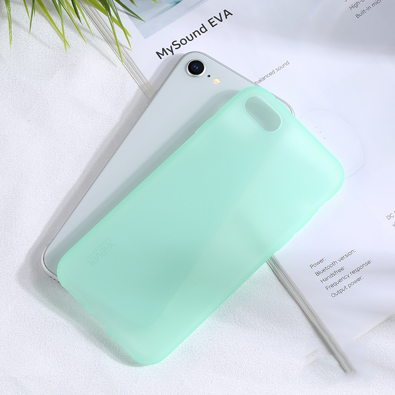 

Color Matte Shell Cover Soft TPU Phone Case for iPhone SE 2nd Gen (2020)/8/7 4.7 inch - Cyan, iPhone 8 4.7 inch