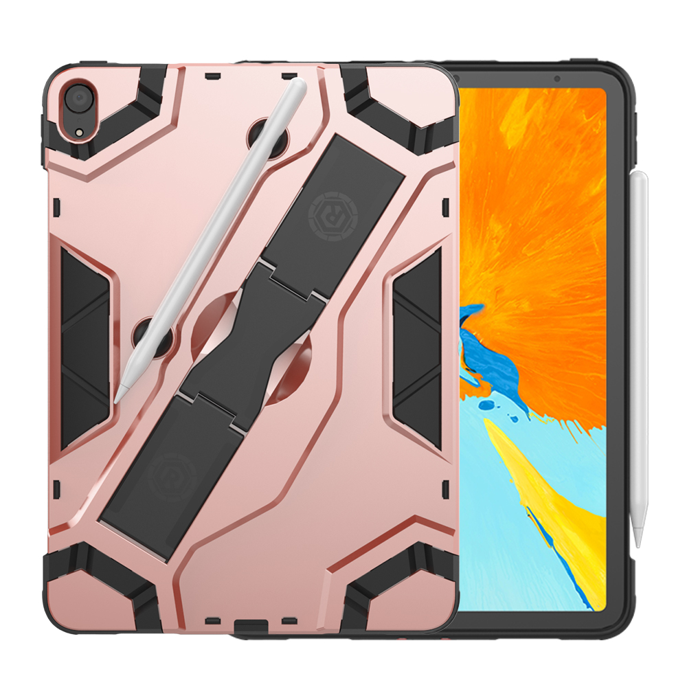 

Shockproof Shield Style Strap Kickstand Tablet Case for iPad Pro 11-inch (2018) - Rose Gold, iPad Pro 11-inch (2018)