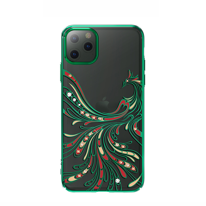 

KAVARO Electroplated Phoenix Pattern Plastic Cover for iPhone 11 Pro 5.8 inch - Green, iPhone 11 Pro 5.8 inch