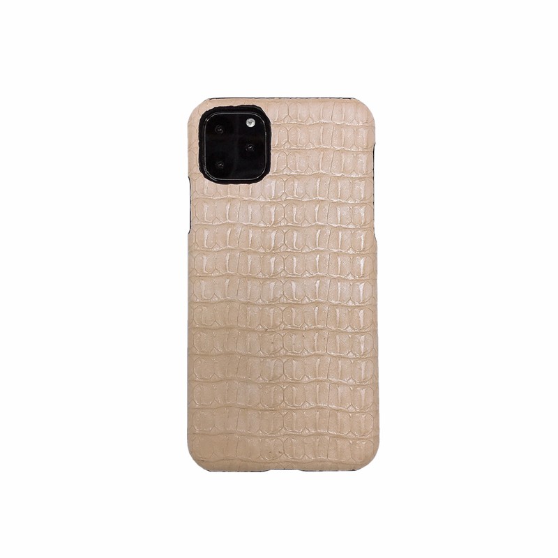 

Crocodile Skin PU Leather Coated Hard PC Case for Apple iPhone 11 Pro Max 6.5 inch - Beige, iPhone 11 Pro Max 6.5 inch
