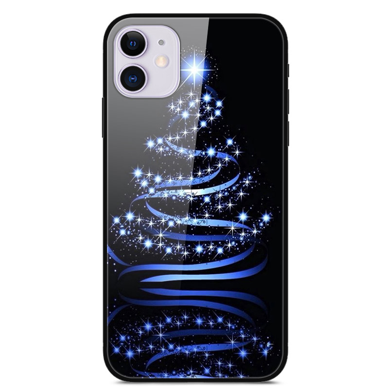 

Christmas Series Glass + PC + TPU Combo Case for iPhone 11 6.1 inch - Lights, iPhone 11 6.1 inch