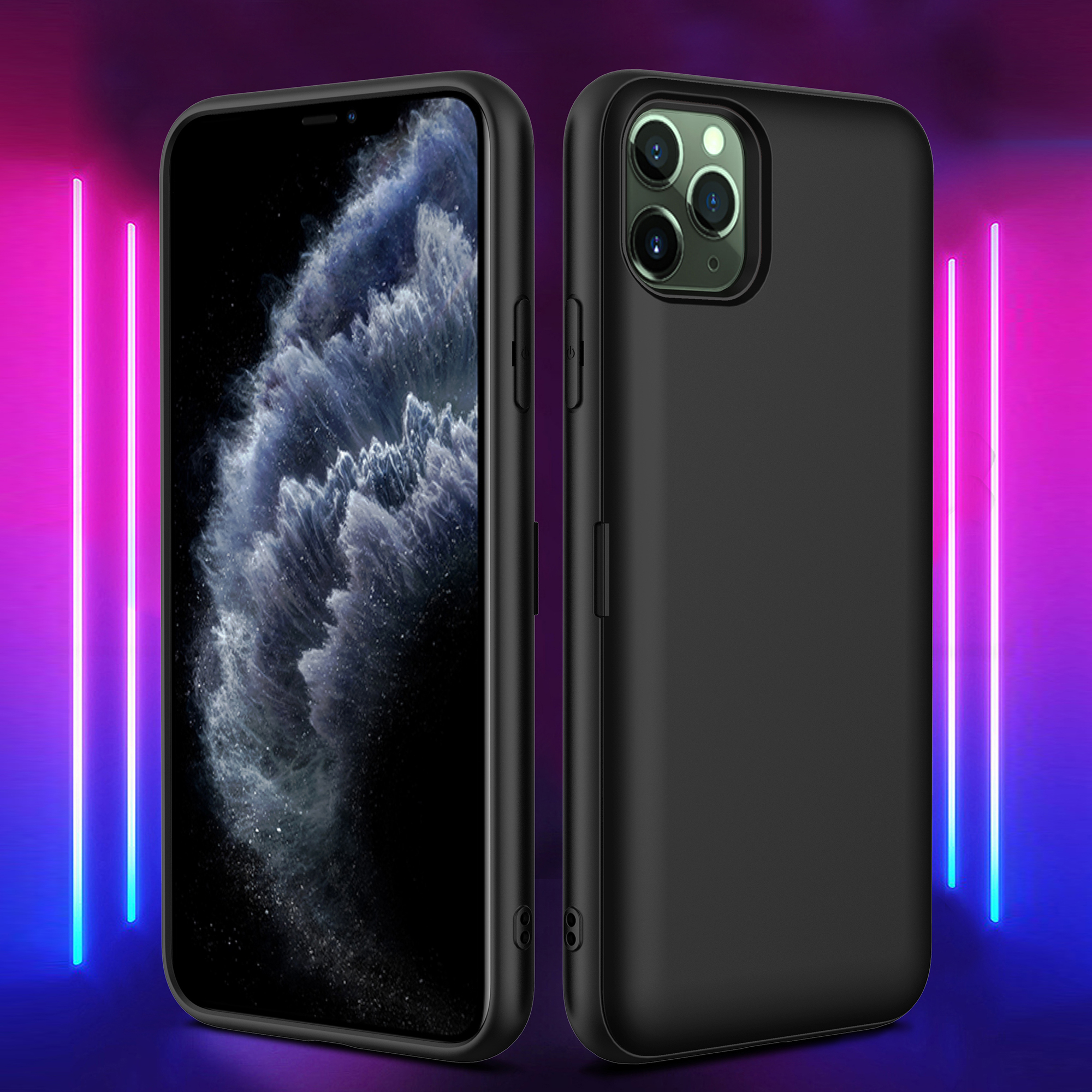 

PC + TPU Combo Card Slot Case with Mirror Magnetic Holder Metal Sheet for iPhone 11 Pro Max 6.5 inch - Black, iPhone 11 Pro Max 6.5 inch