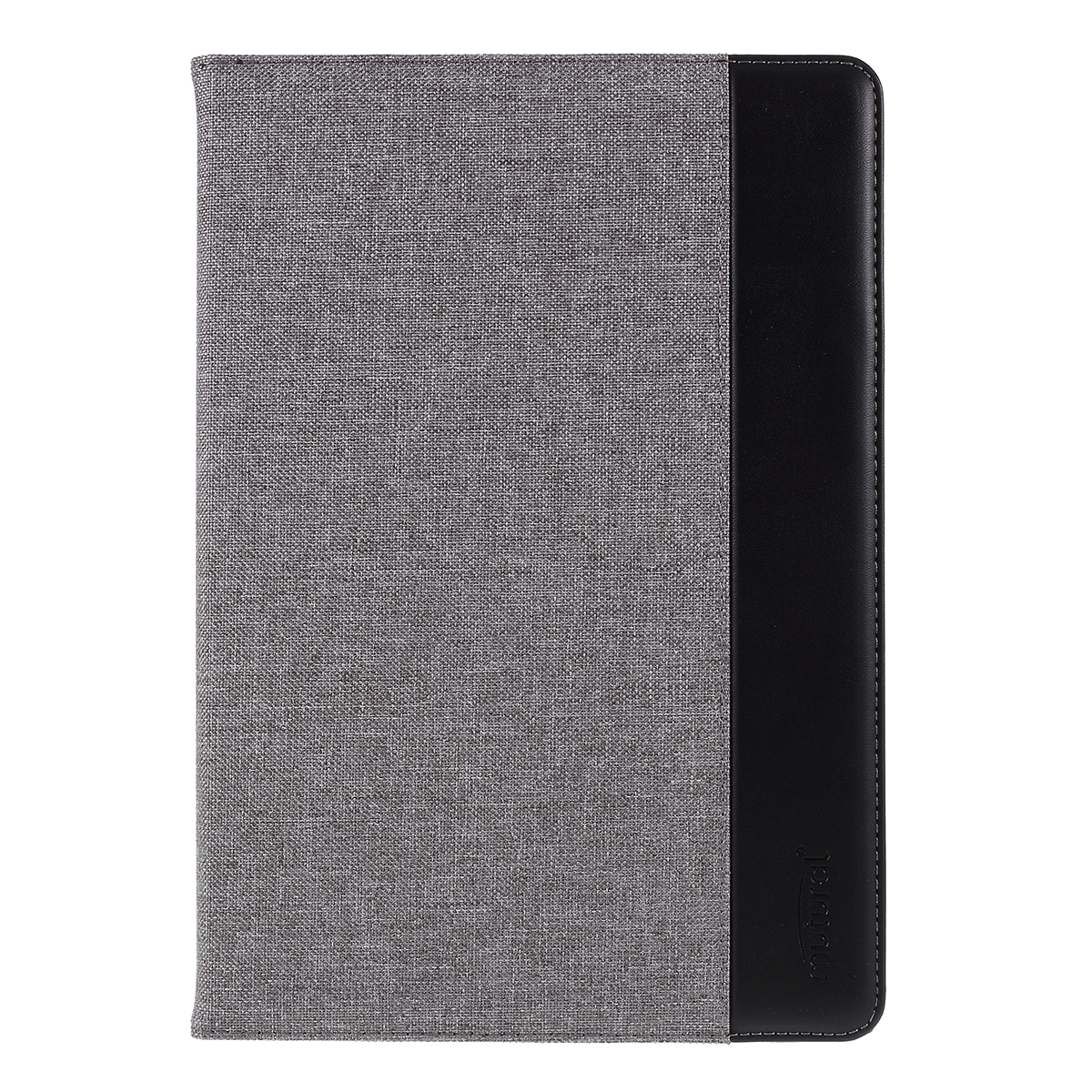 

MUTURAL Cloth Texture Contrast Color Stand Tablet Cover for iPad 10.2 (2020) (2019) - Dark Grey/Black, iPad 10.2 (2019)