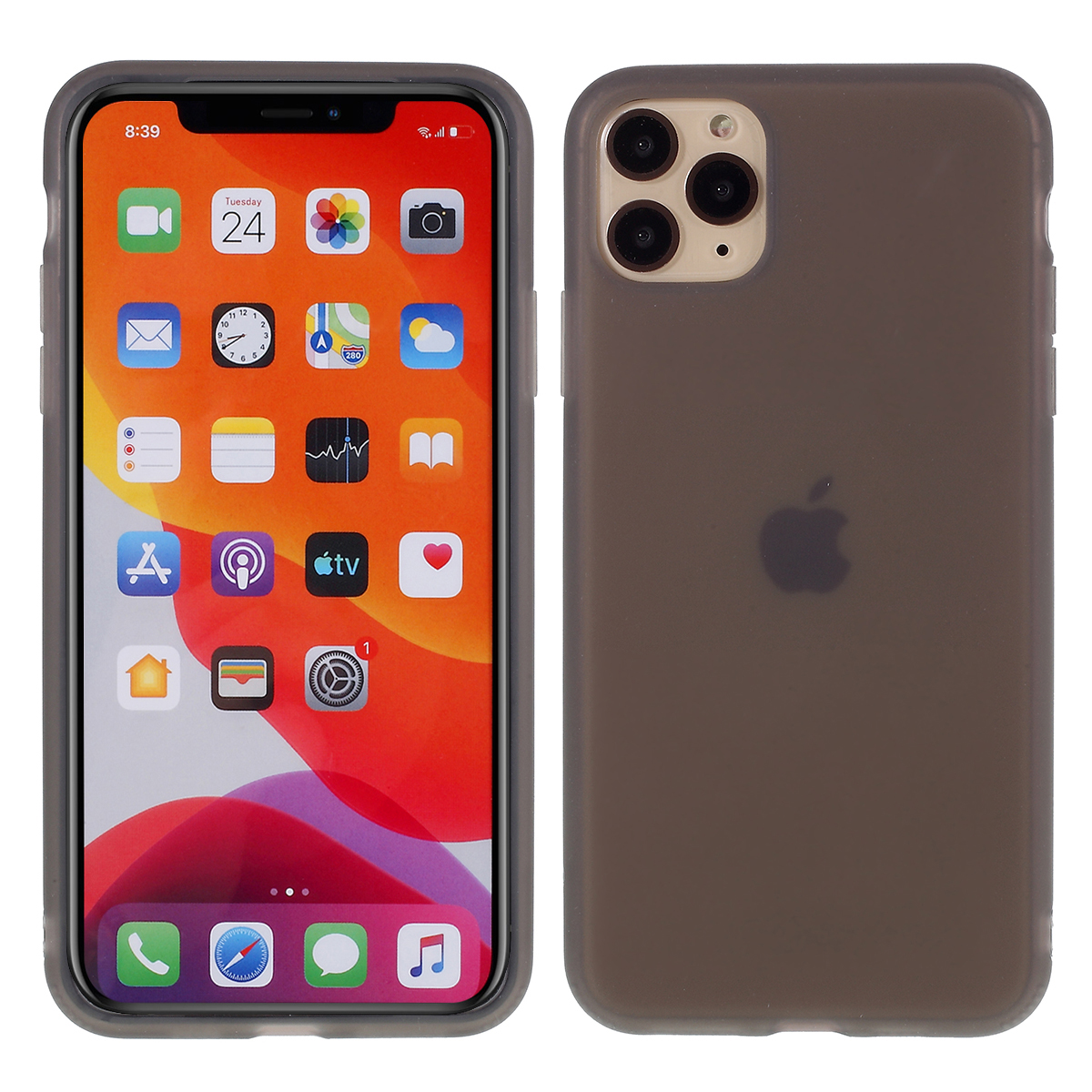 

ROAR Solid Color Skin Feeling Soft Liquid Latex Phone Cover for iPhone 11 Pro 5.8 inch - Grey, iPhone 11 Pro 5.8 inch