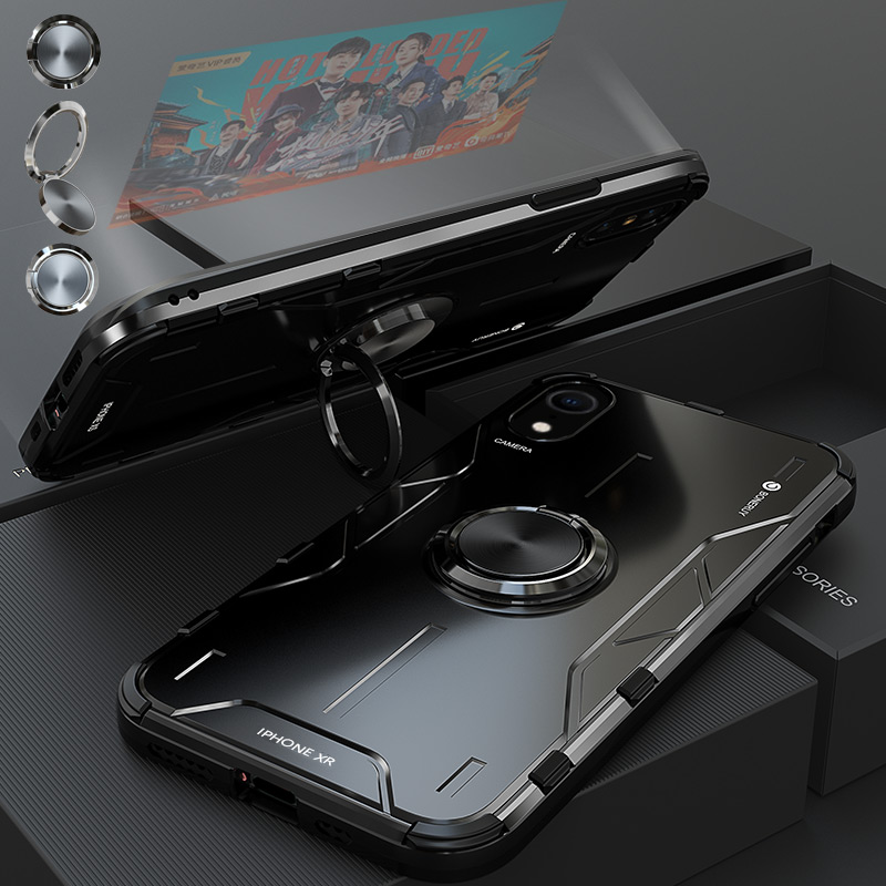 

Падение Заберегательного Металлического Покрытия Для Телефона Для IPhone XR 6.1 Дюйма - Чернить, iPhone XR 6.1 inch
