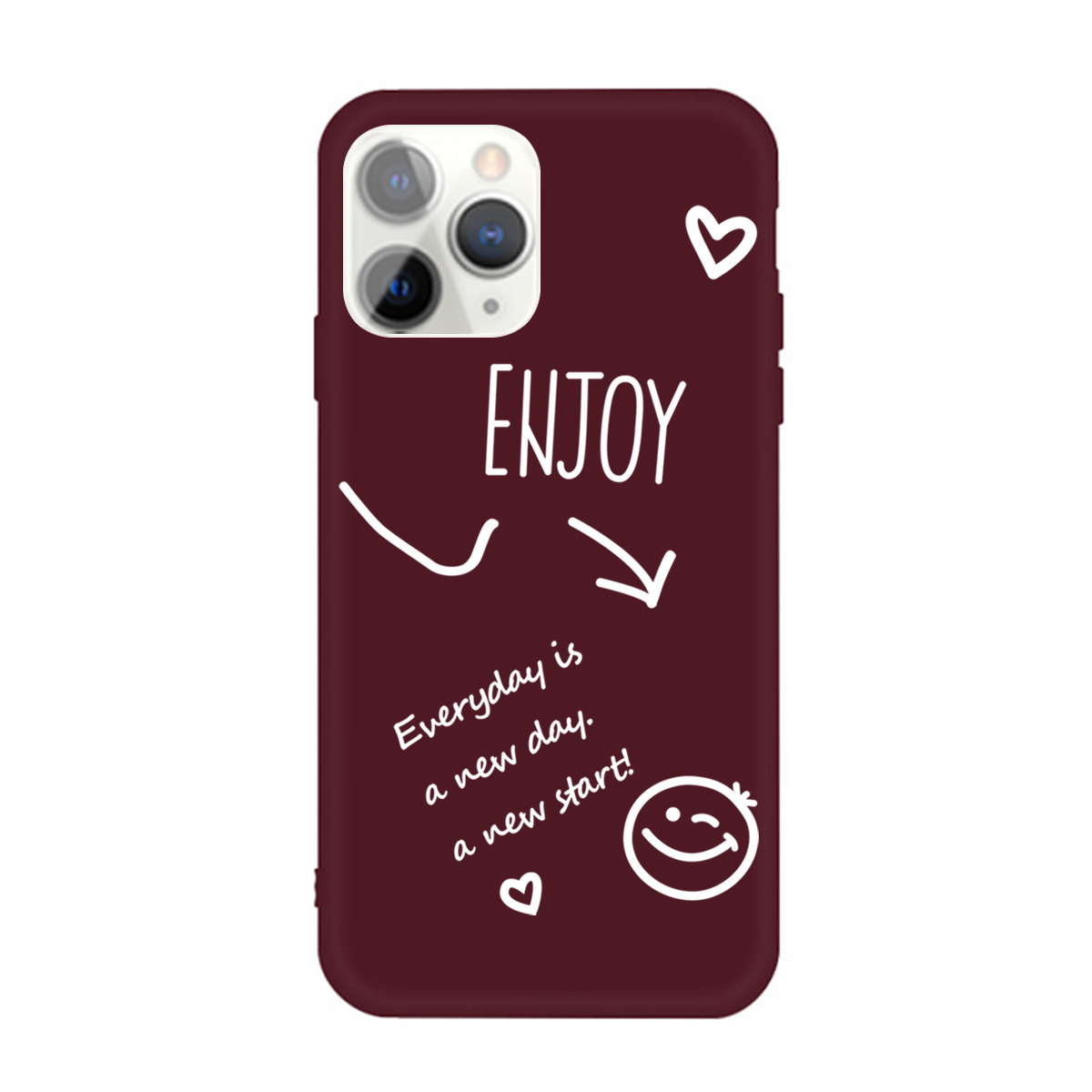 

Letters Printing Matte TPU Back Case for iPhone 11 Pro Max 6.5 inch - Wine Red, iPhone 11 Pro Max 6.5 inch