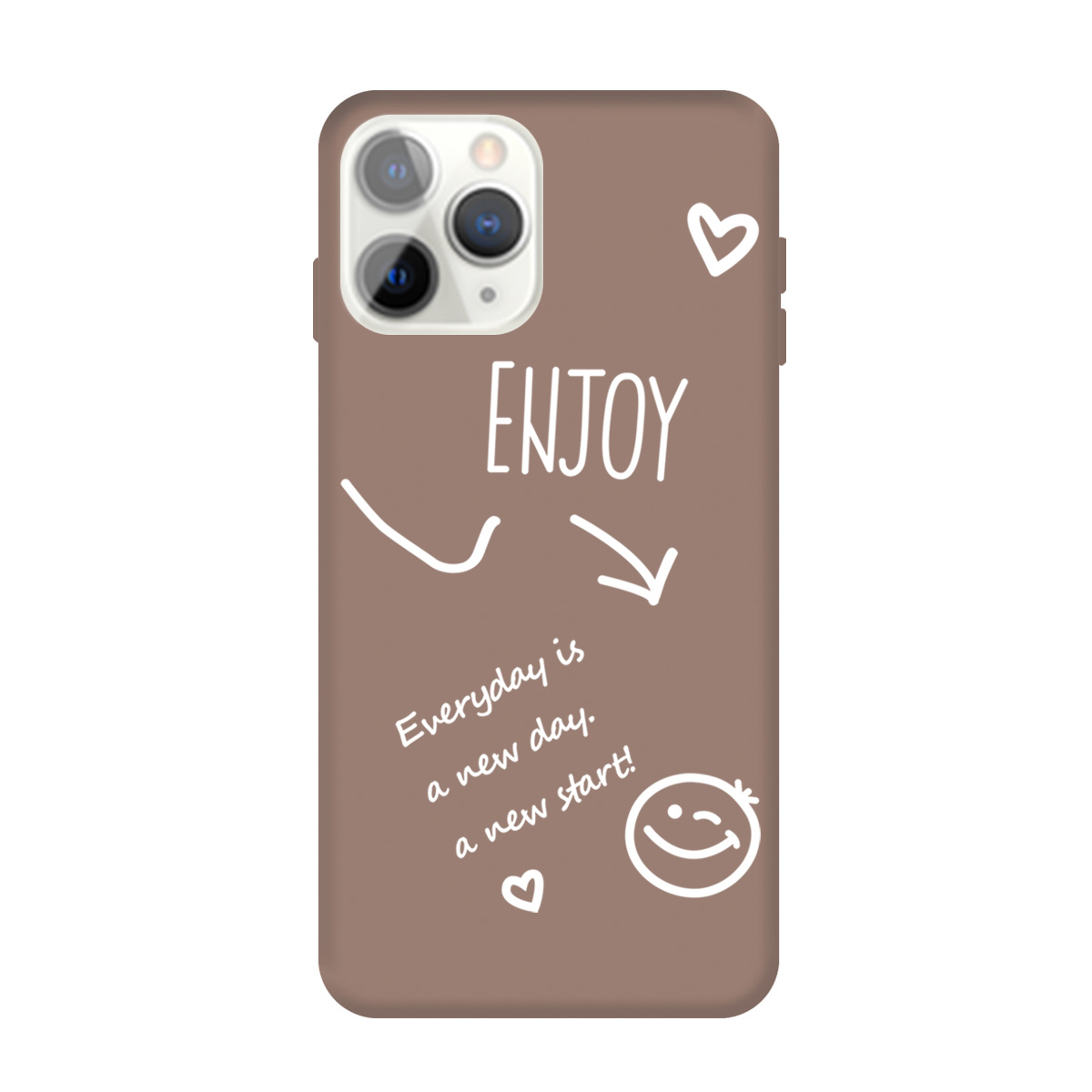 

Печать Букв Matte TPU Back Case Для IPhone 11 Pro Max 6,5 Дюйма - Цвет Хаки, iPhone 11 Pro Max 6.5 inch