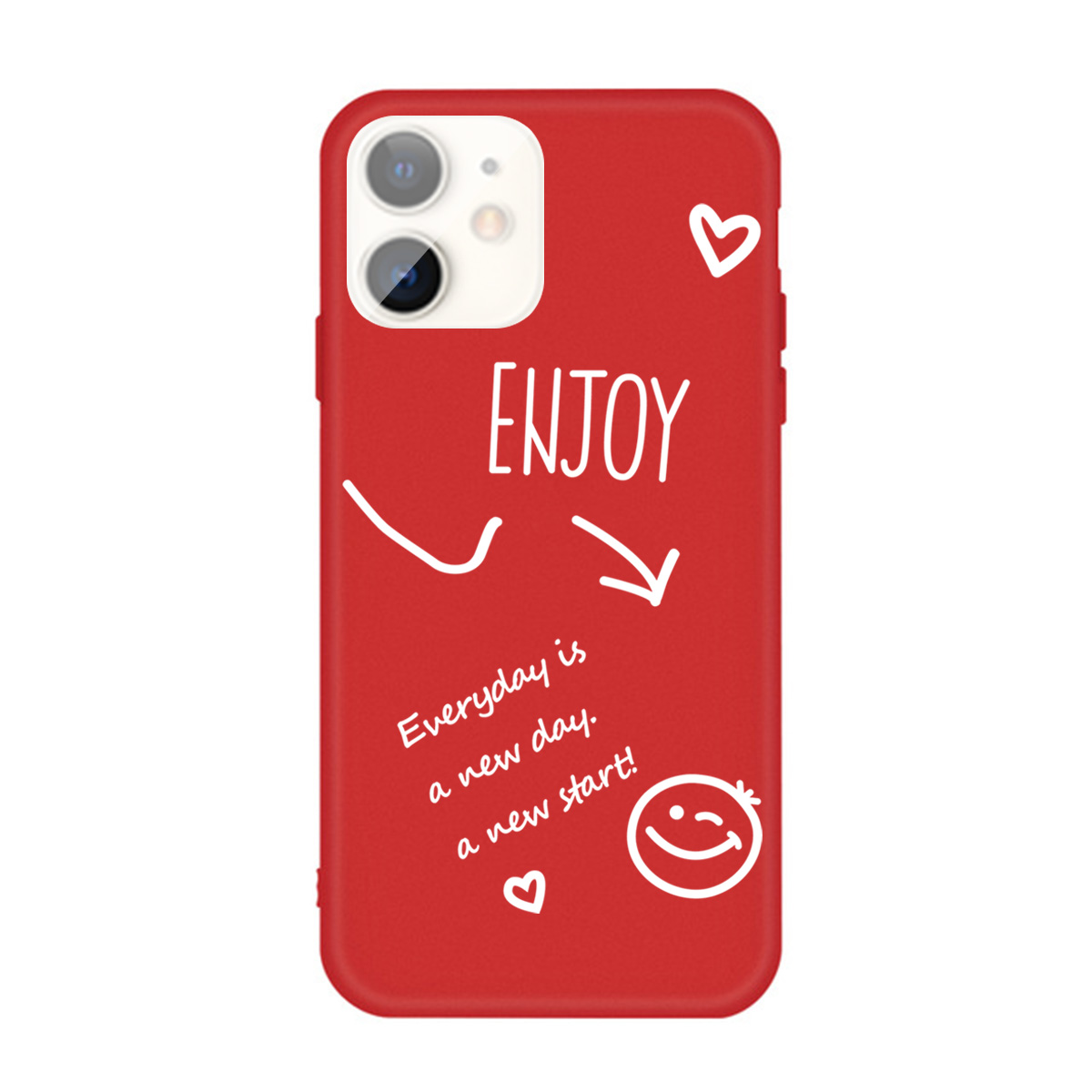

Печать Букв Matte TPU Cover Для IPhone 11 6.1 Дюймов - Красный, iPhone 11 6.1 inch